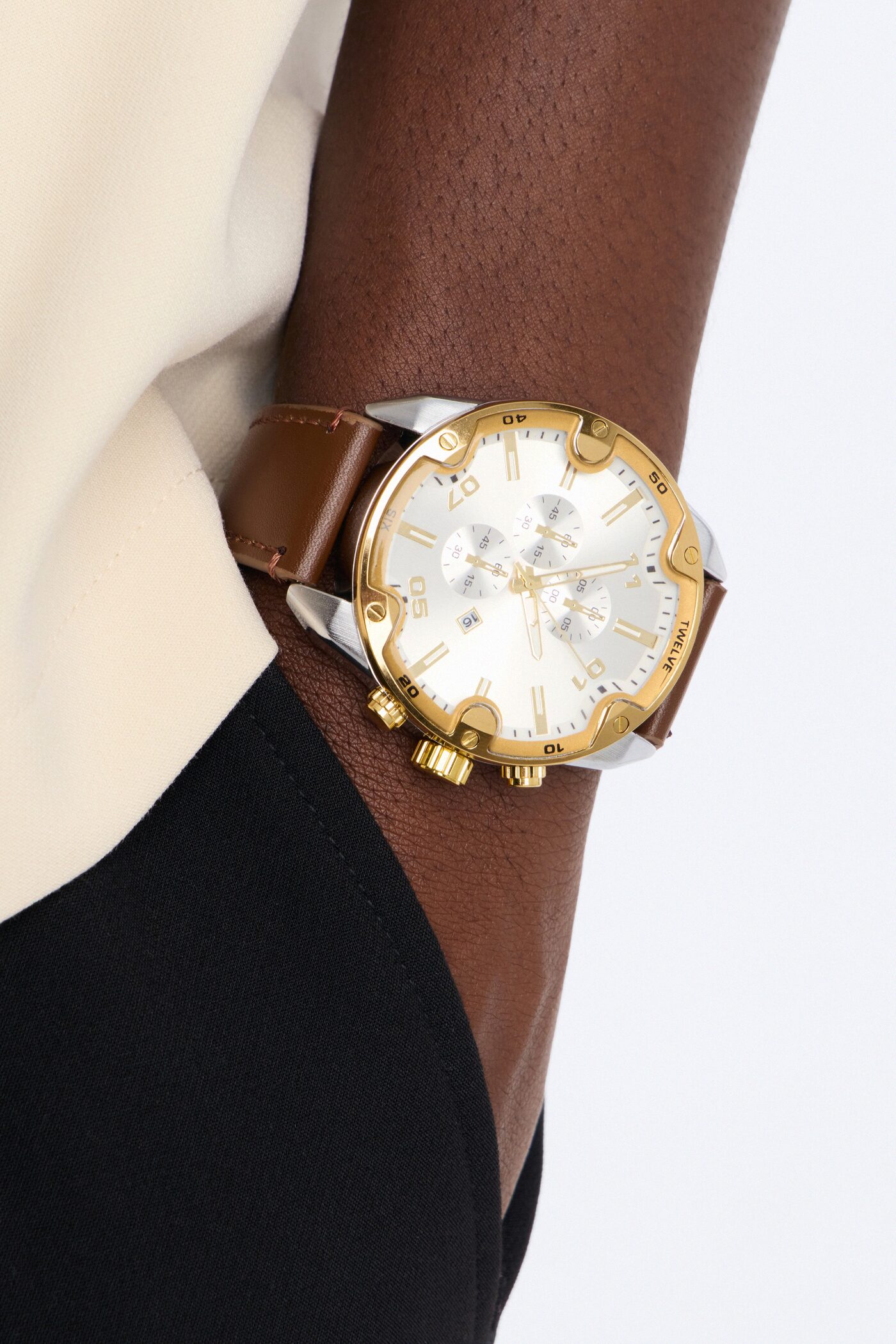 Heritage Chronograph Watch - Brown Combo