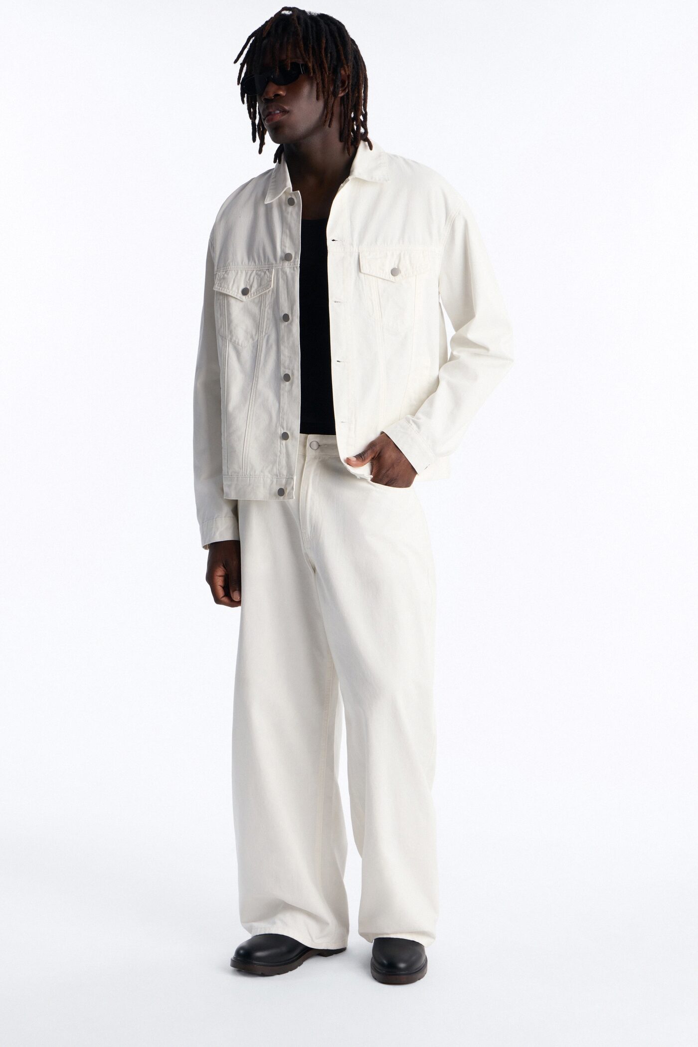 Coast Oversized Trucker Denim Jacket - Off White