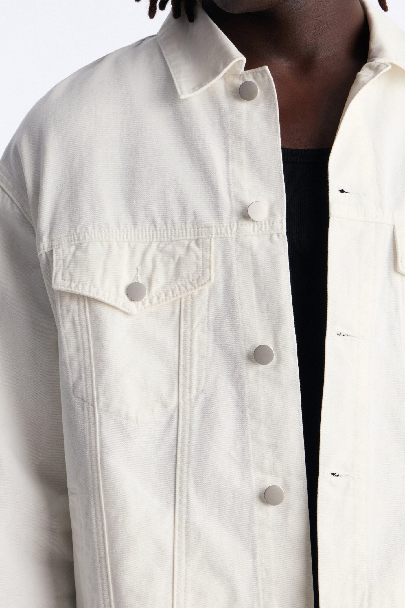 Coast Oversized Trucker Denim Jacket - Off White