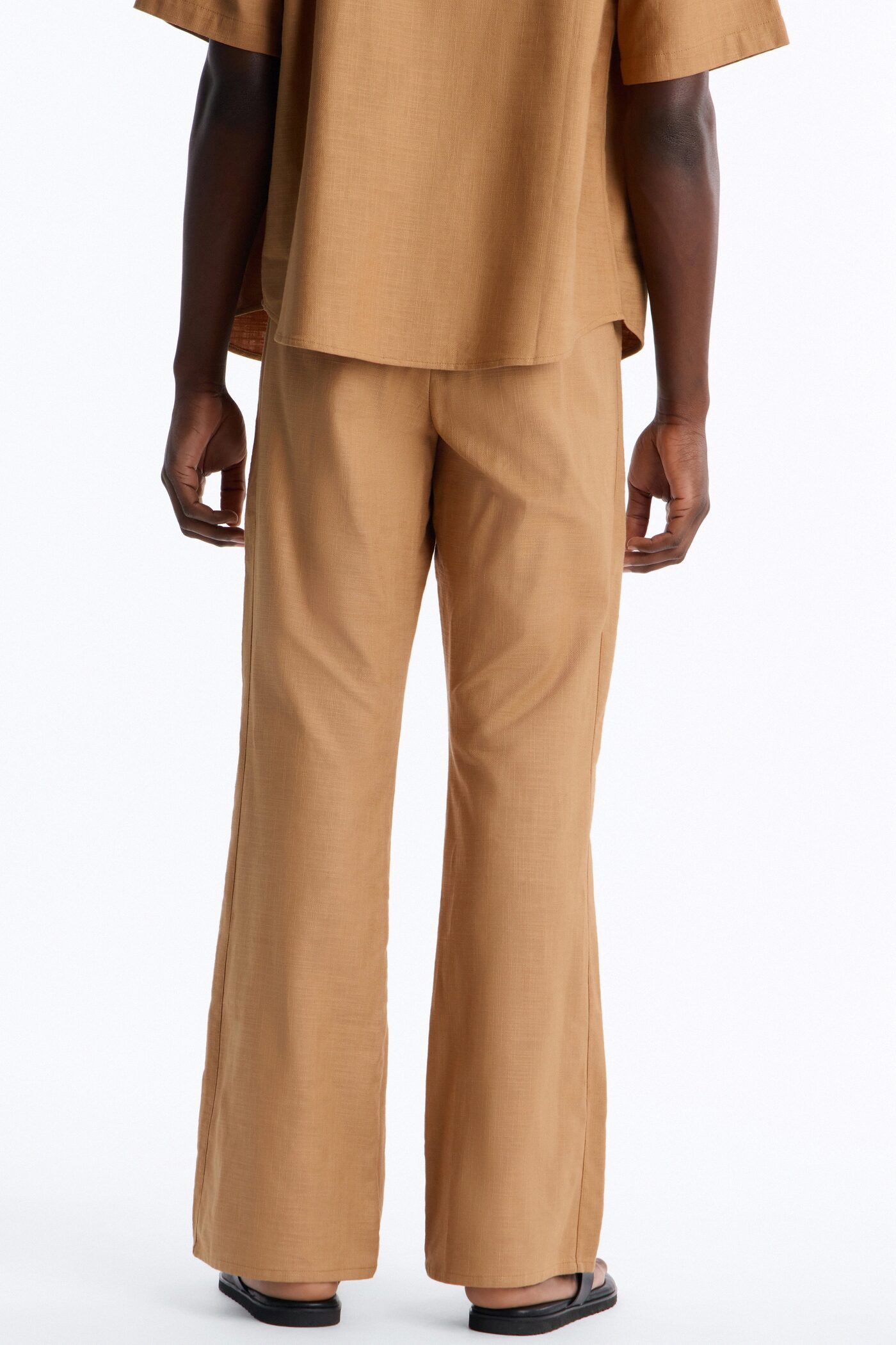 Slim Flare Sunward Coast Linen Pant - Brown