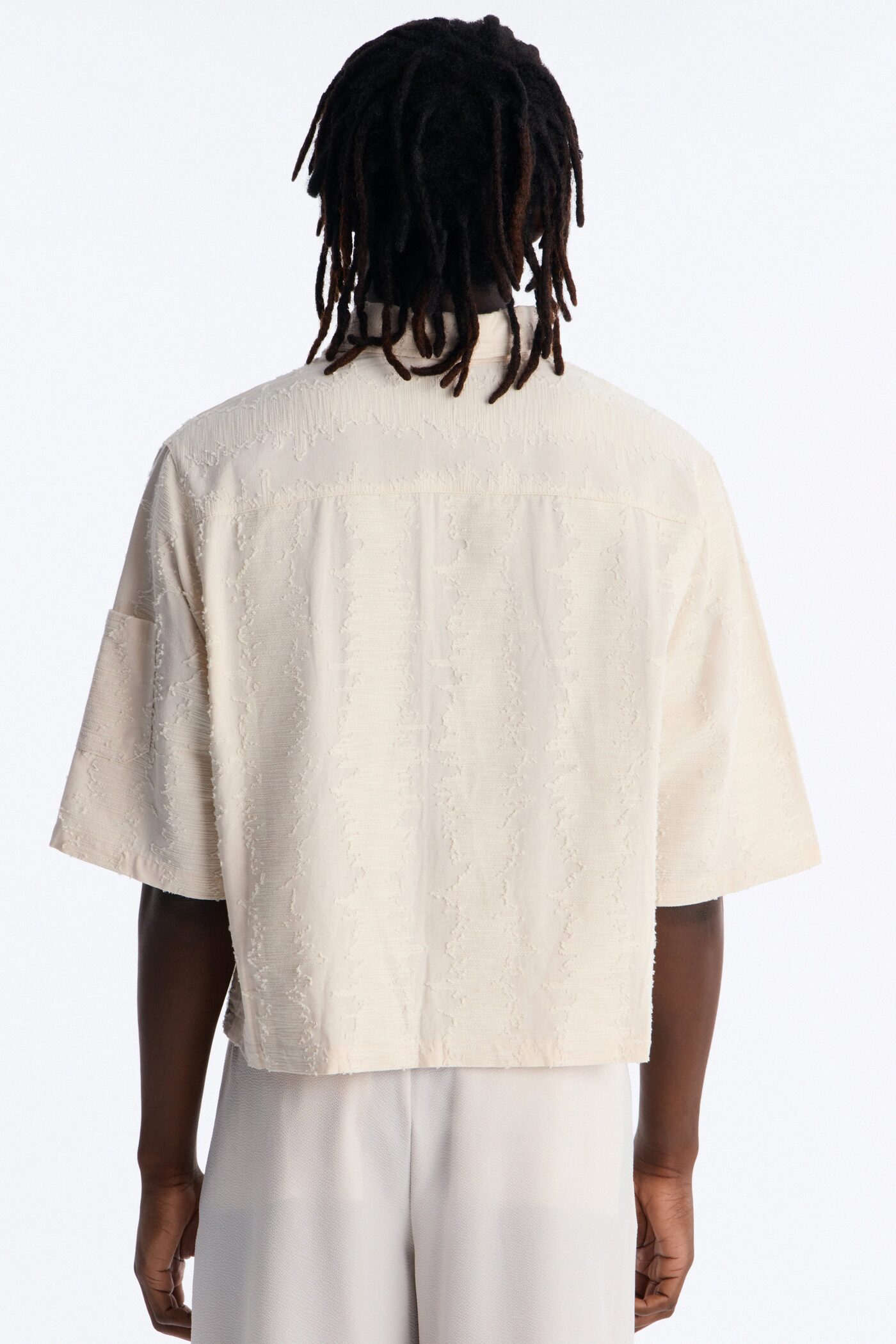 Cropped Sands Of Time Button Up Shirt - Oatmeal