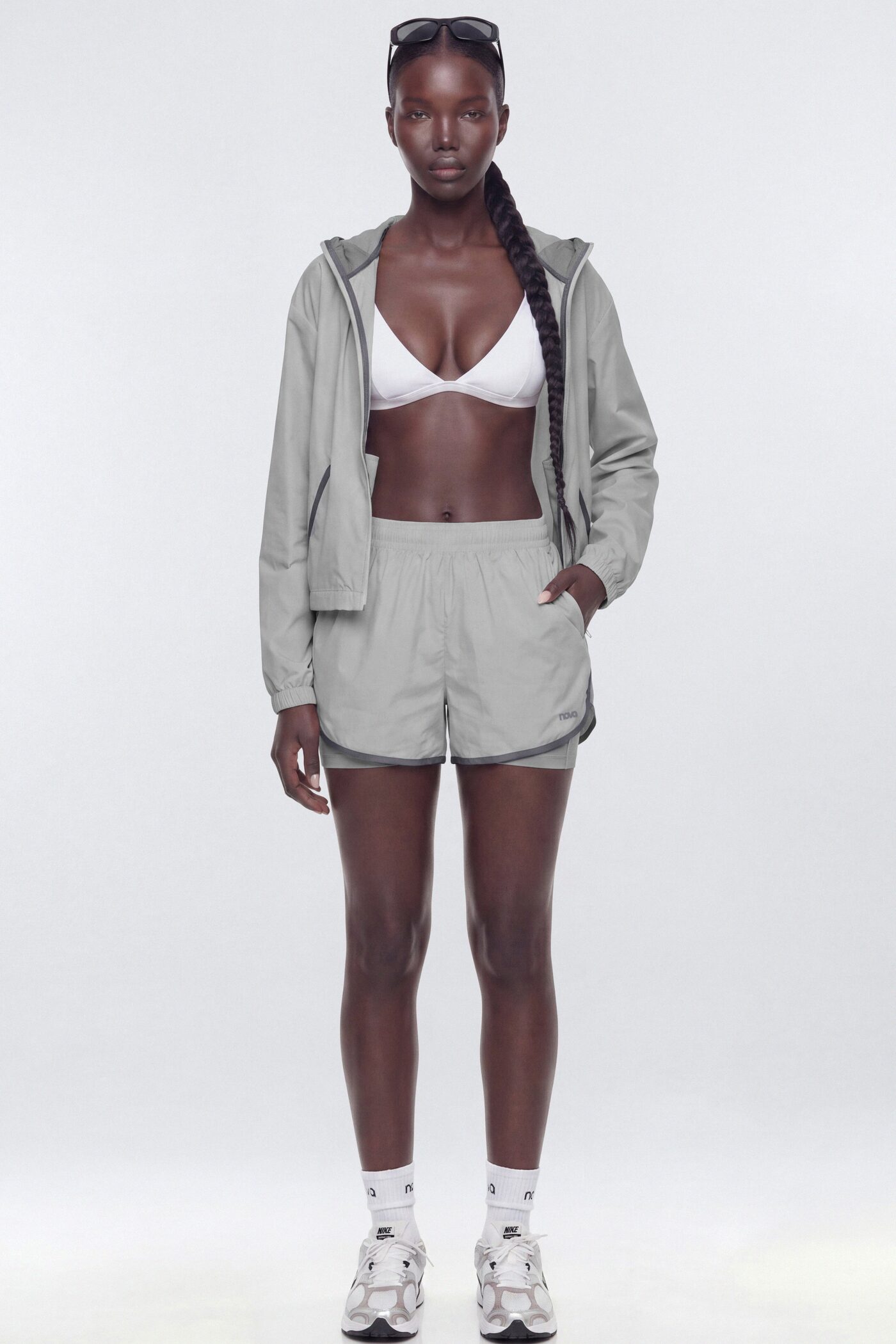Reflective Lightweight Running Shorts - Grey