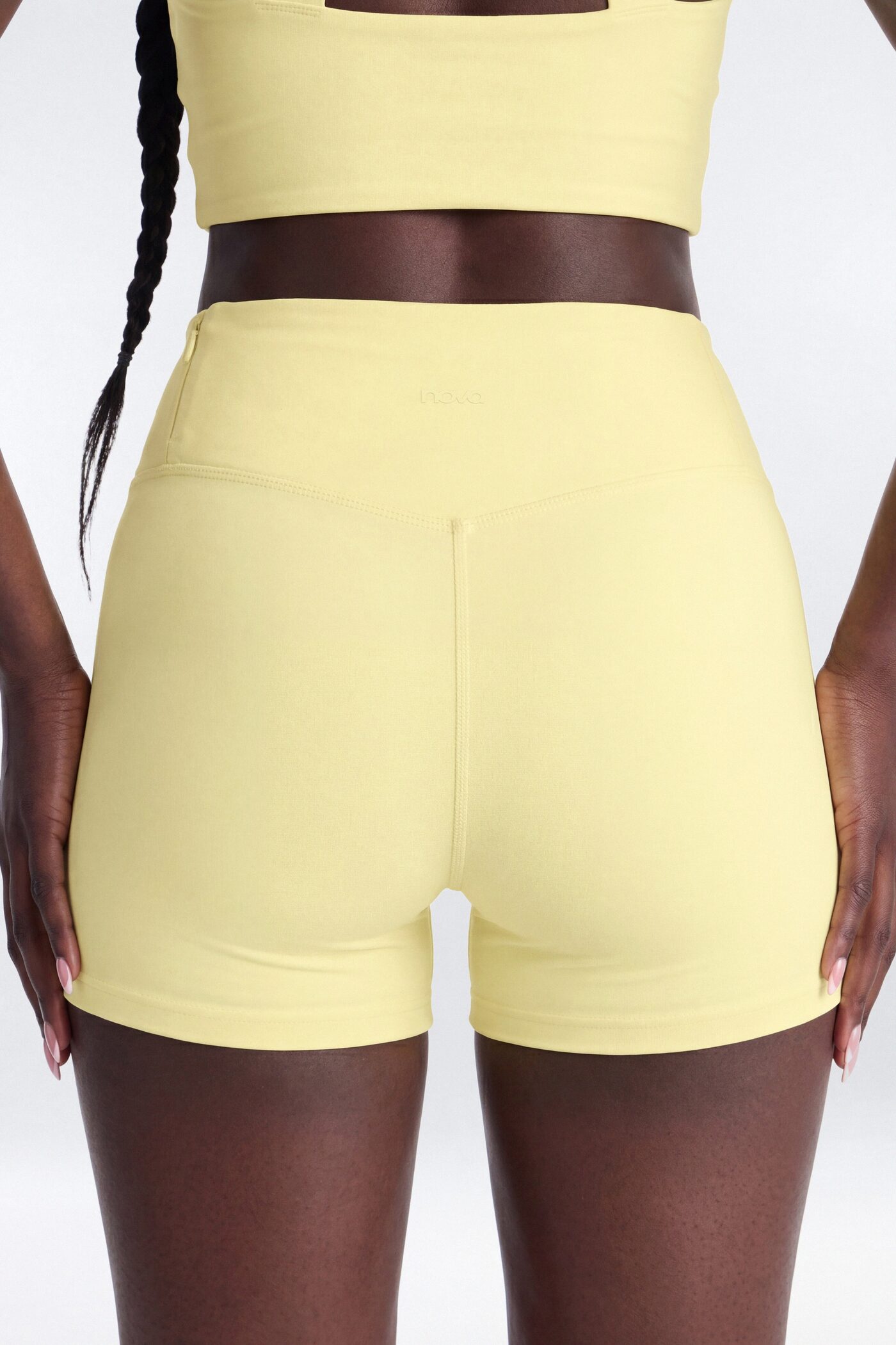 ButterSoft 4″ Hidden Pocket Biker Shorts - Soft Yellow
