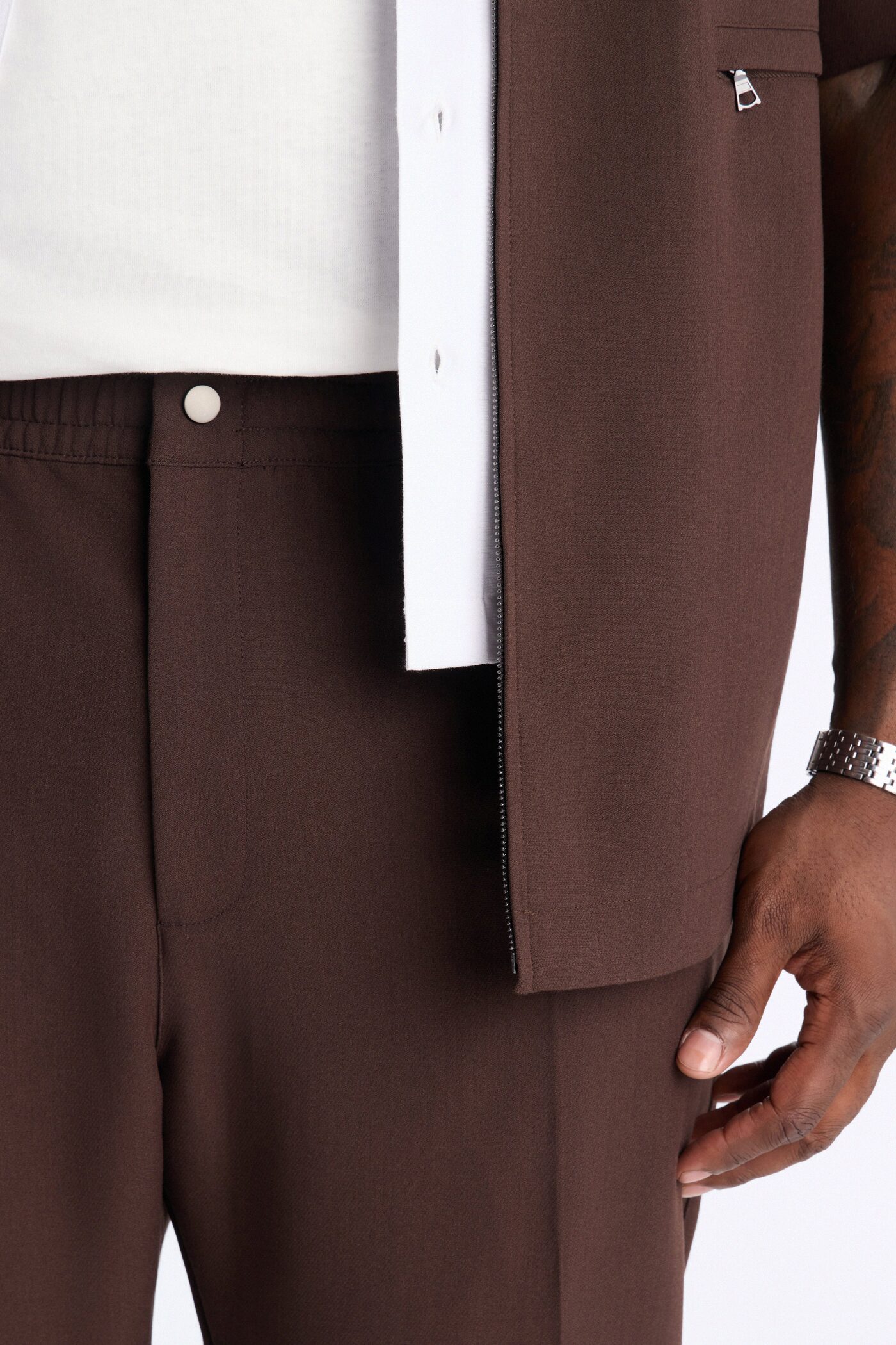 Modern Essential Slim Trouser - Chocolate