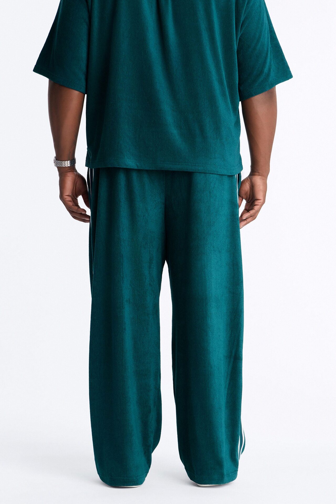 Classic Terry Cloth Baggy Pant - Teal/combo
