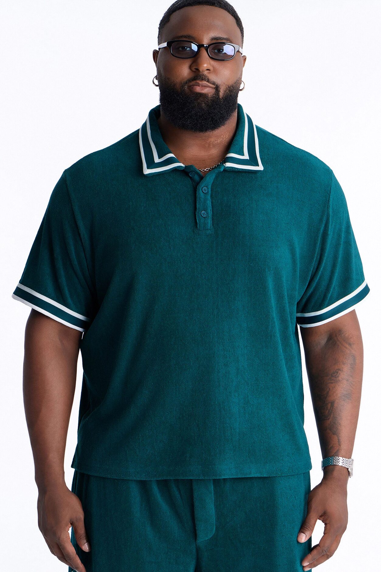 Classic Terry Cloth Polo - Teal