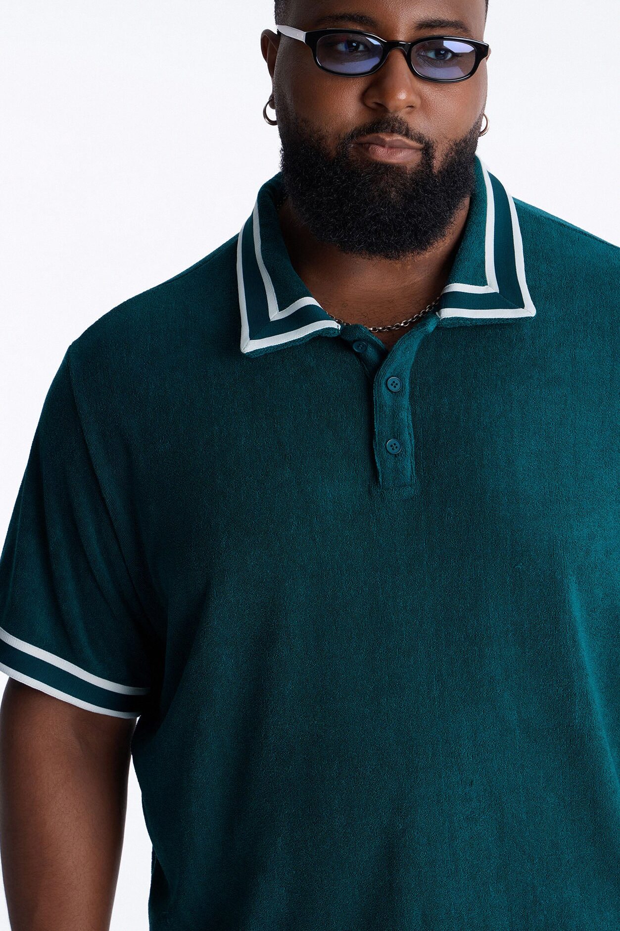 Classic Terry Cloth Polo - Teal