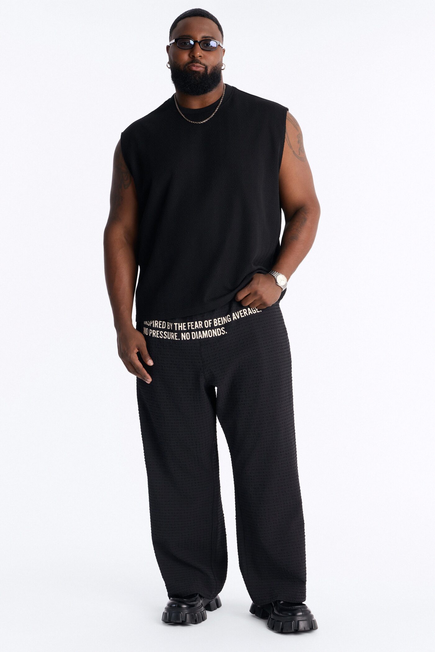 Relaxed Seabreeze By Starlight Sleeveless Tee - Black