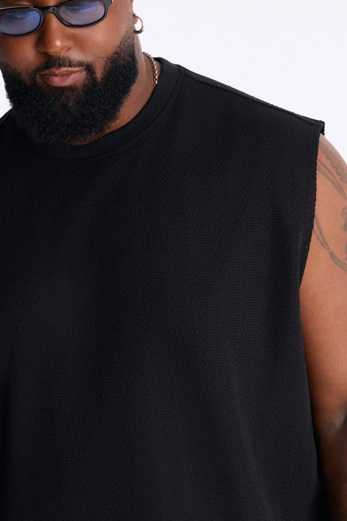 Relaxed Seabreeze By Starlight Sleeveless Tee - Black