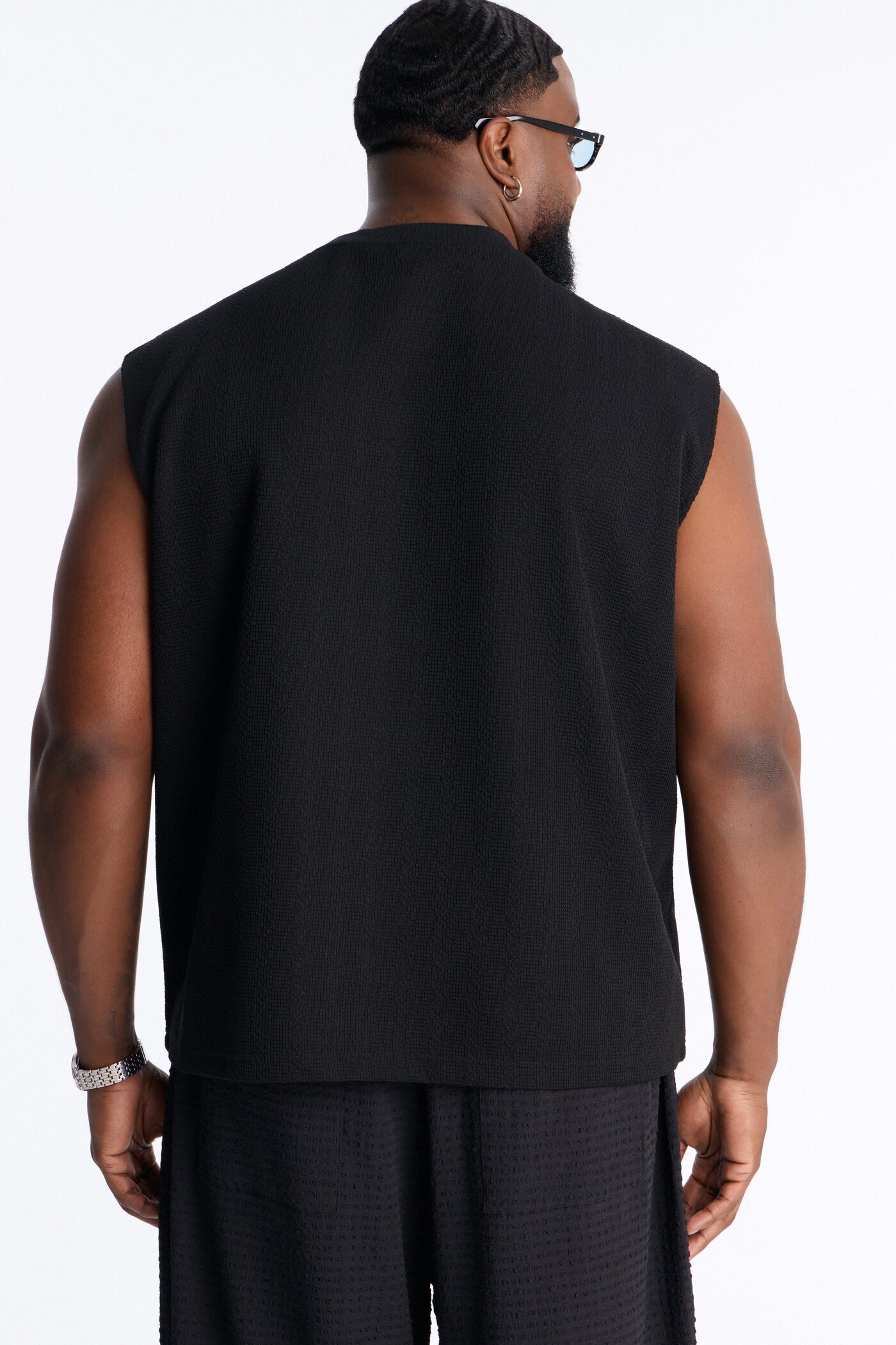 Relaxed Seabreeze By Starlight Sleeveless Tee - Black