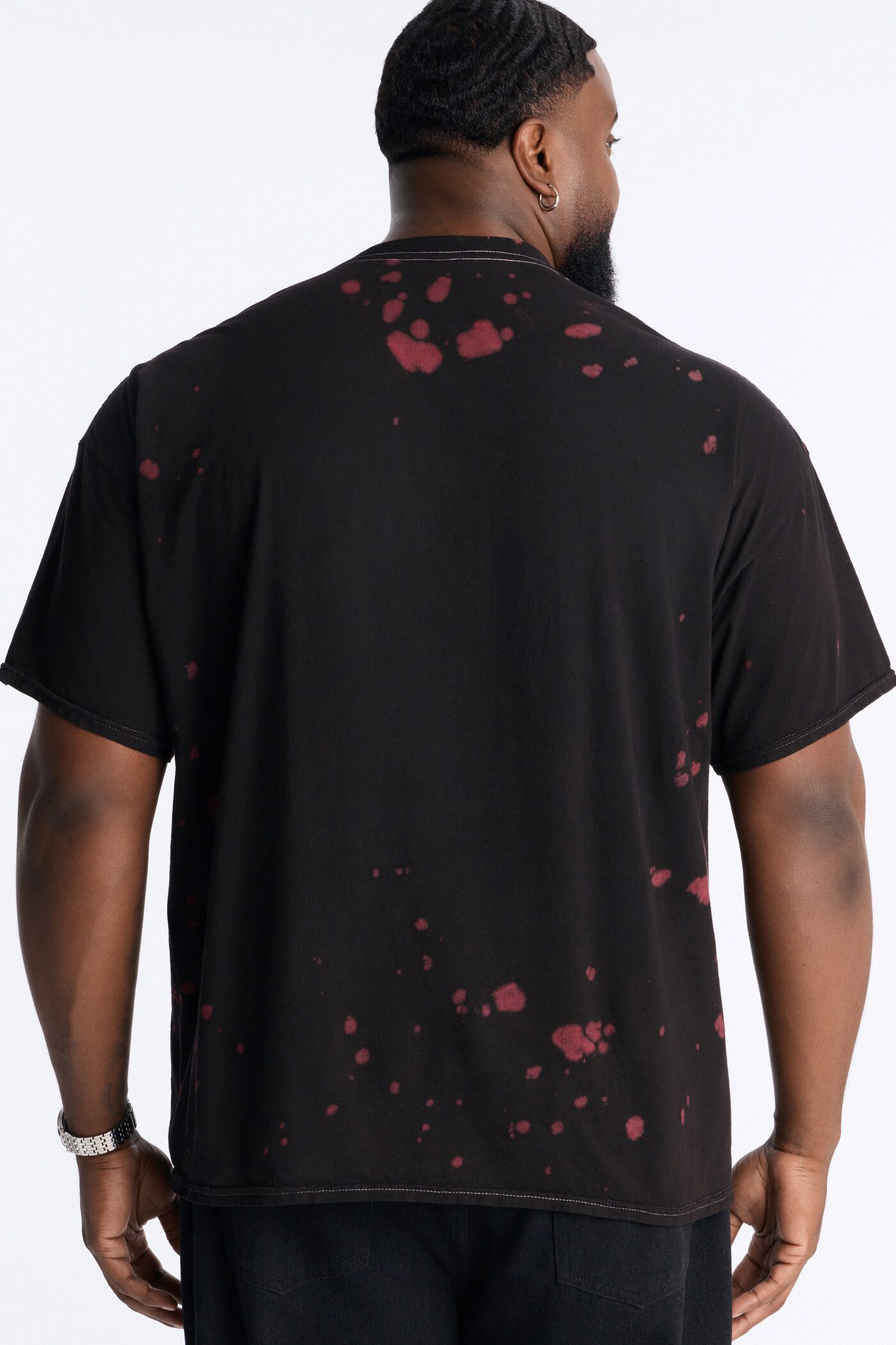 Whitney Houston Dyed Short Sleeve Tee - Black/Red