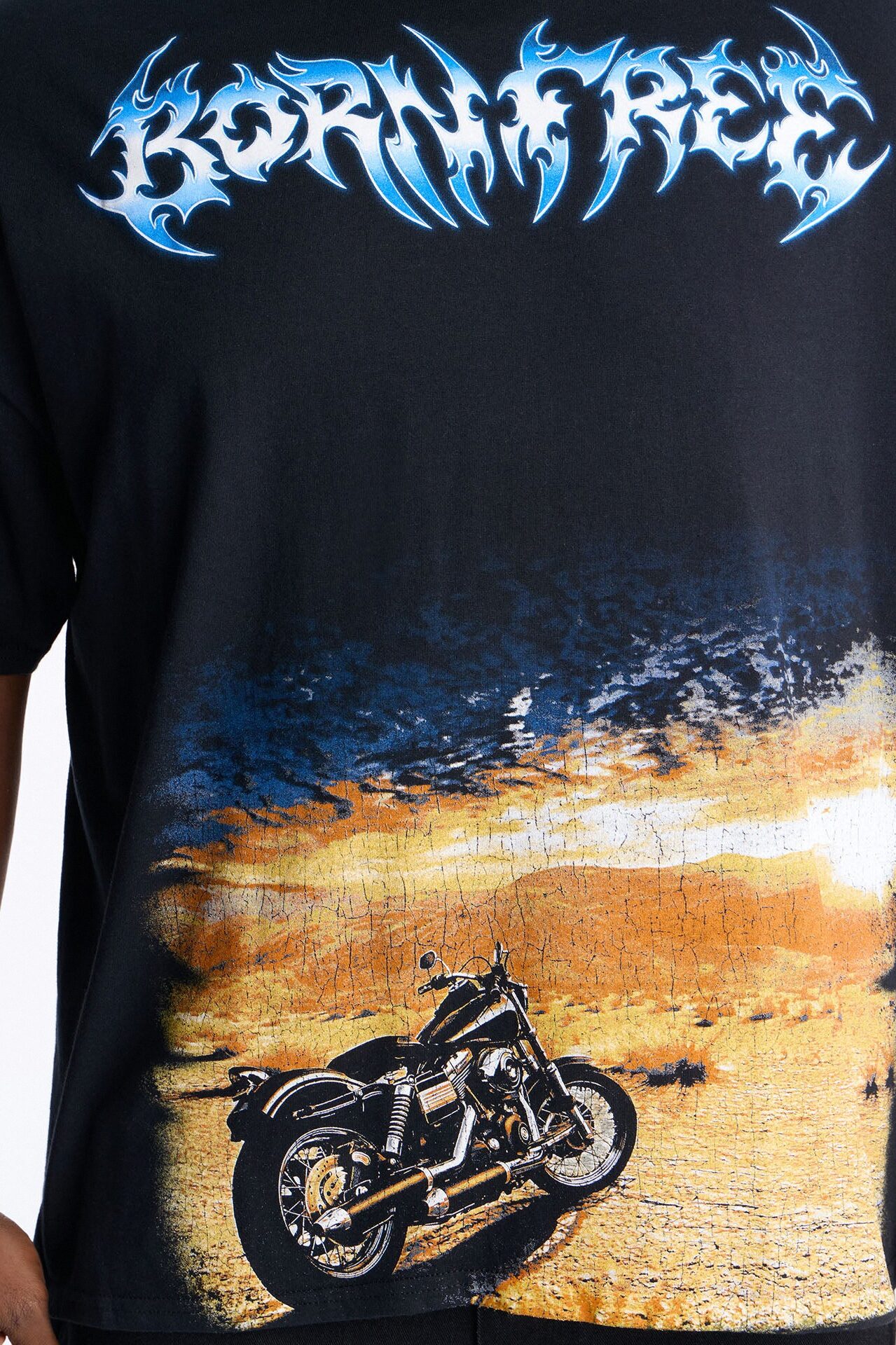 Born Free Oversized Short Sleeve Tee - Black