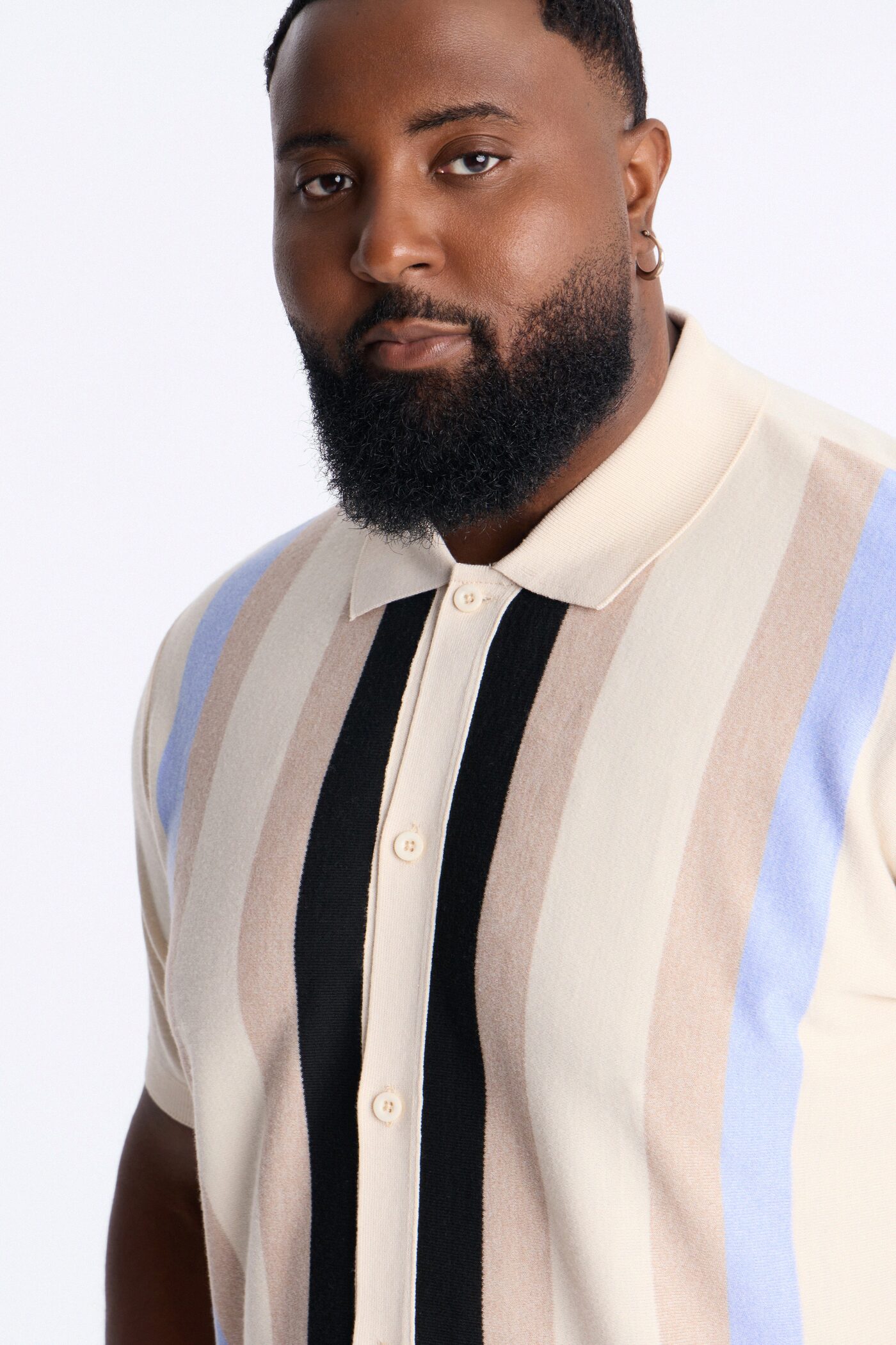 Sundown Lounge Button Up - Blue/combo
