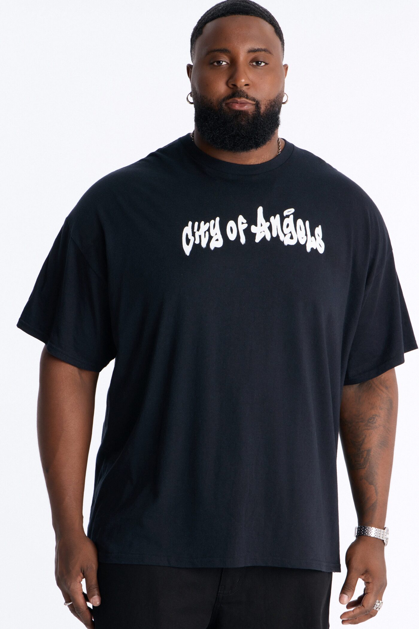 City Of Dreamers Oversized Short Sleeve Tee - Black