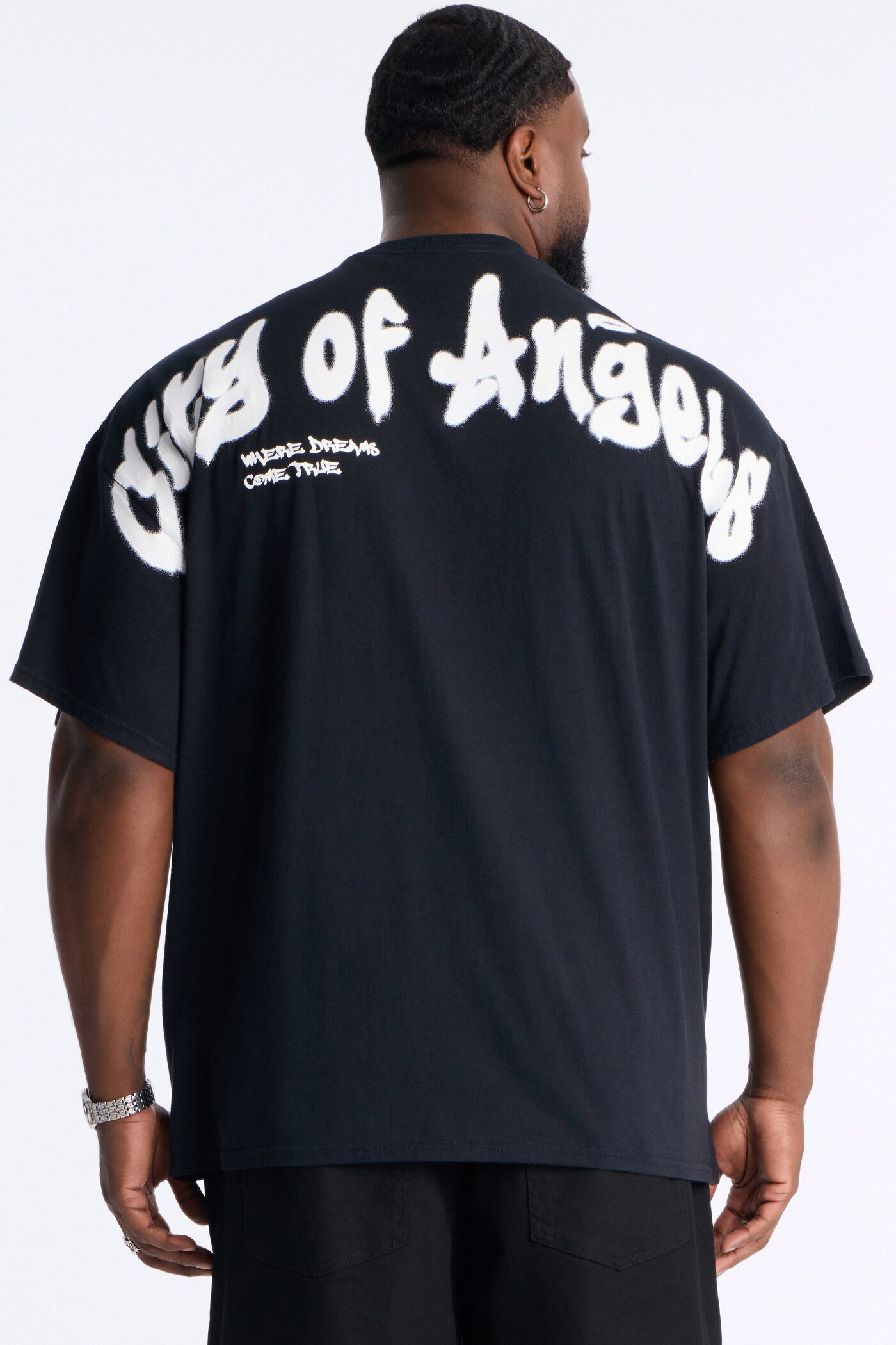 City Of Dreamers Oversized Short Sleeve Tee - Black