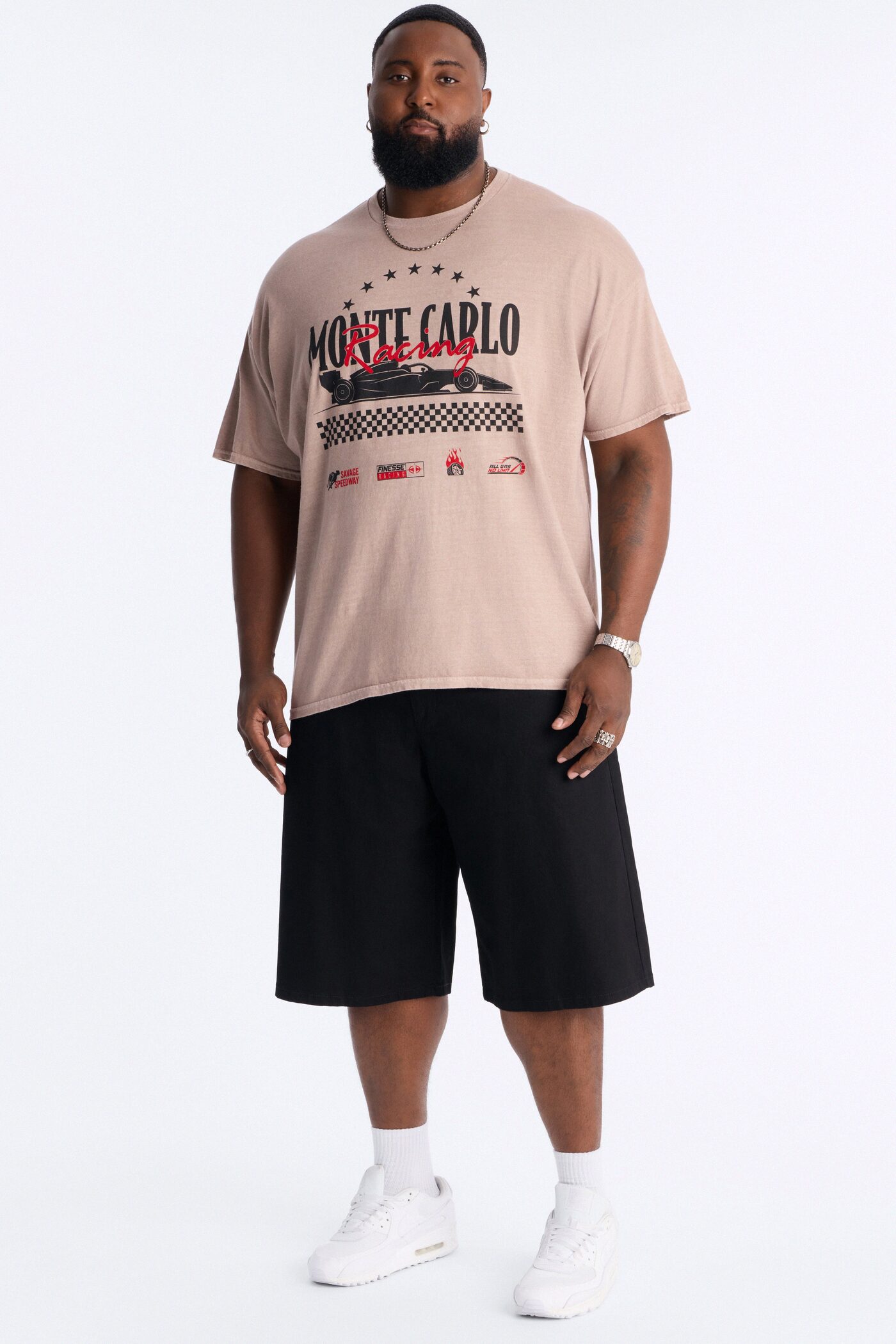 Monte Carlo Racing Boxy Short Sleeve Tee - Taupe