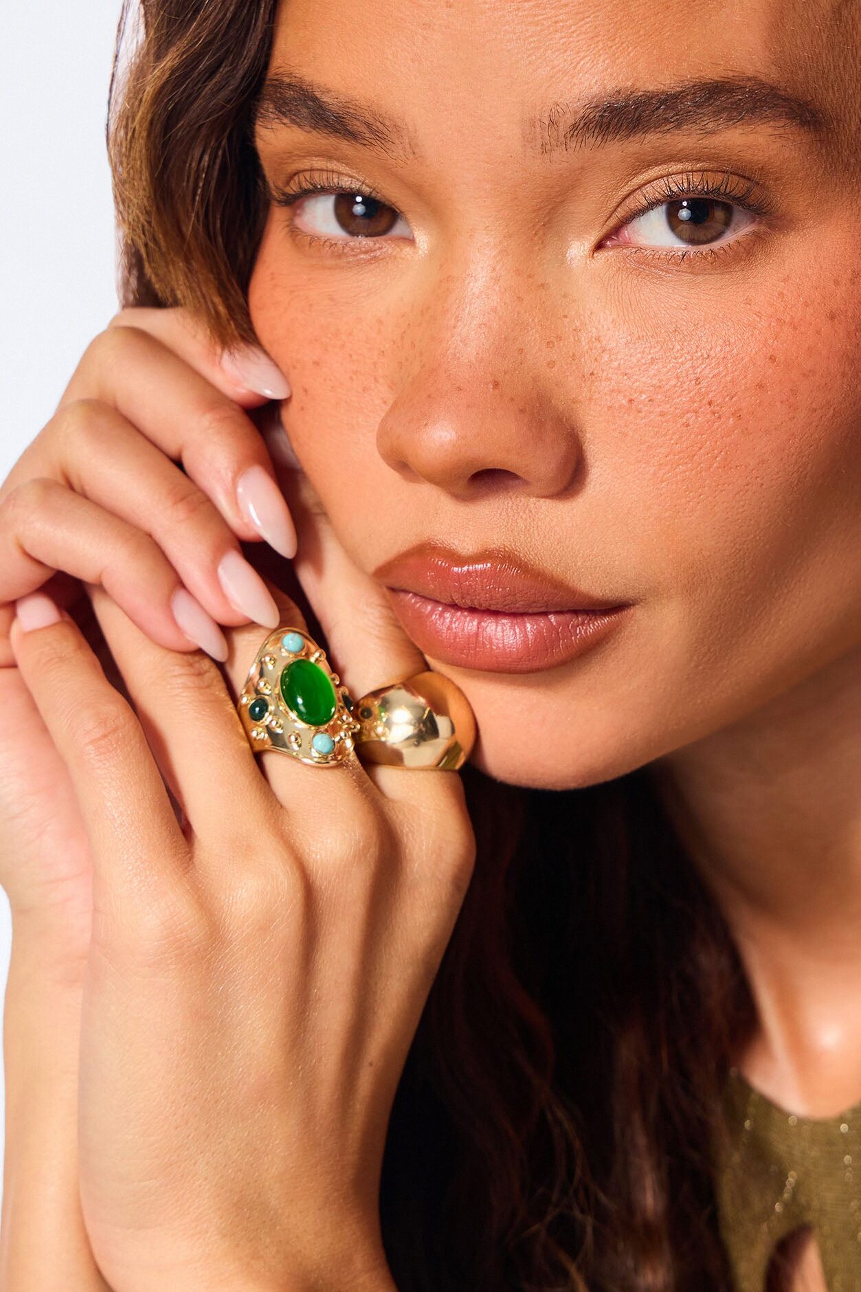 Sunlit Moments 2 Piece Ring Set - Gold/combo