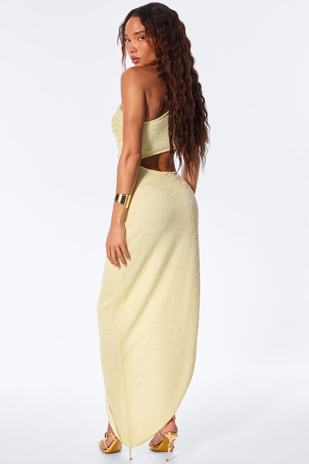Sirena Cut Out Maxi Dress - Butter Yellow
