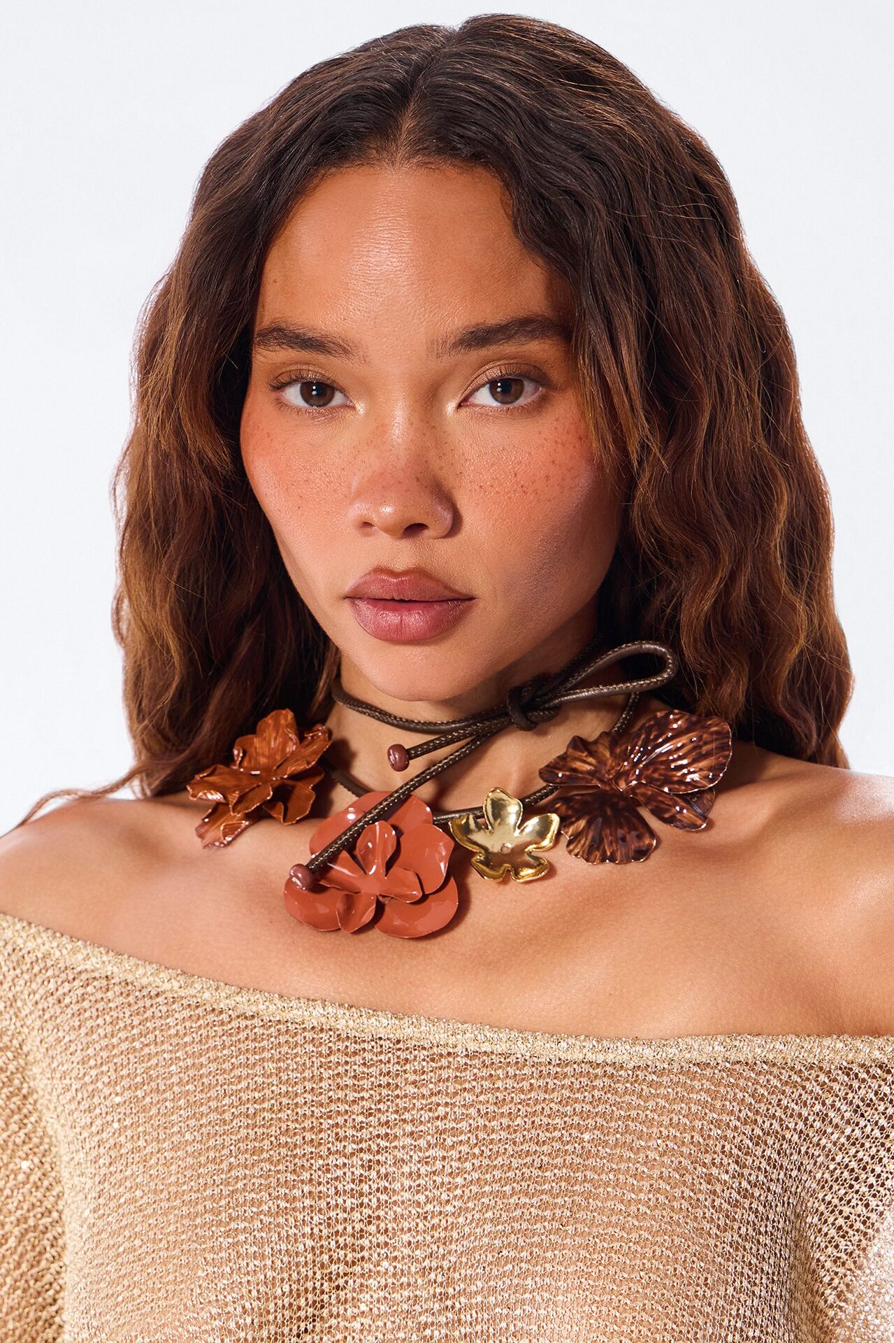 Autumn Blossom Necklace - Orange/combo