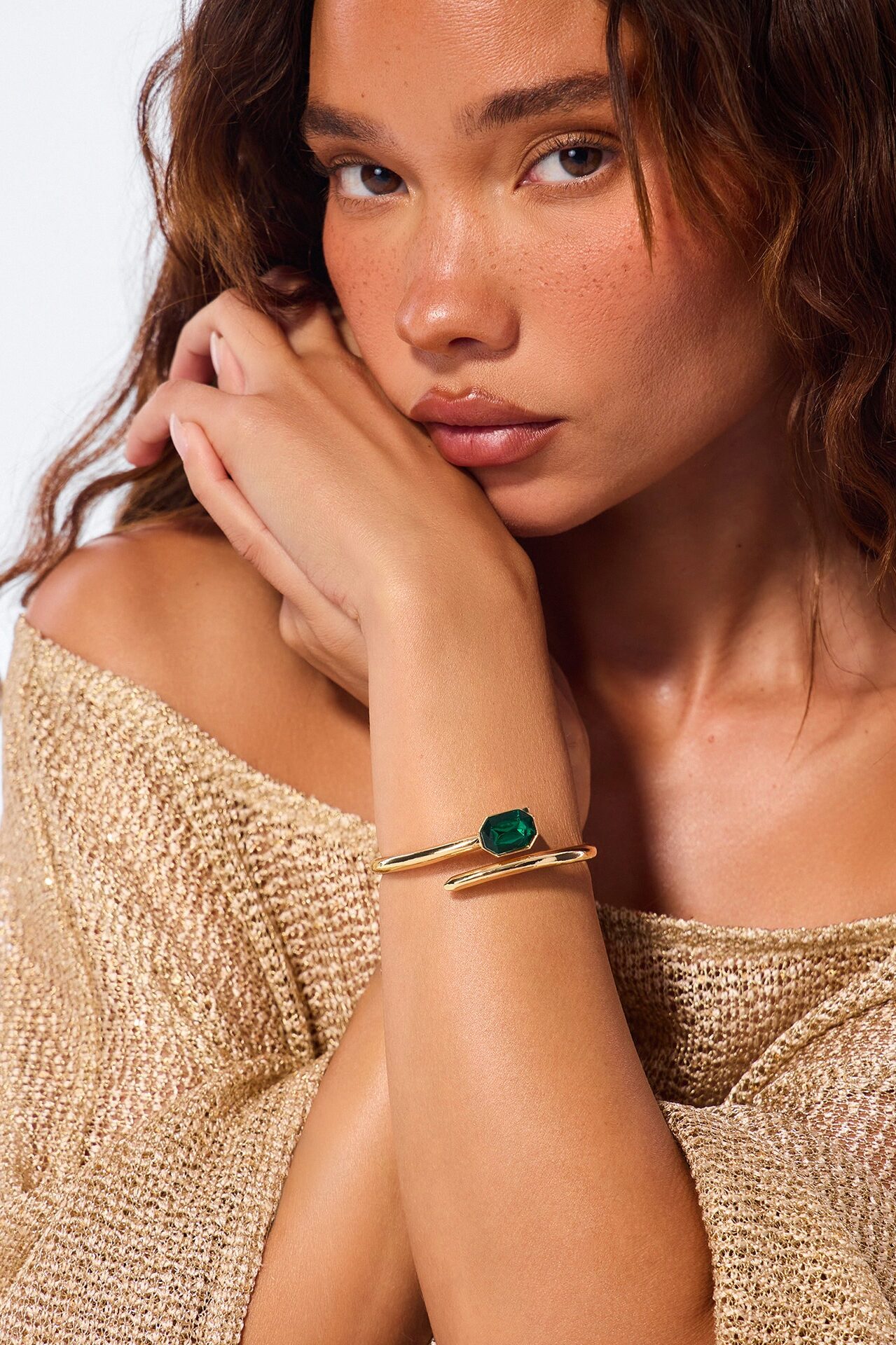 Got Me Wrapped Bracelet - Gold/Orange
