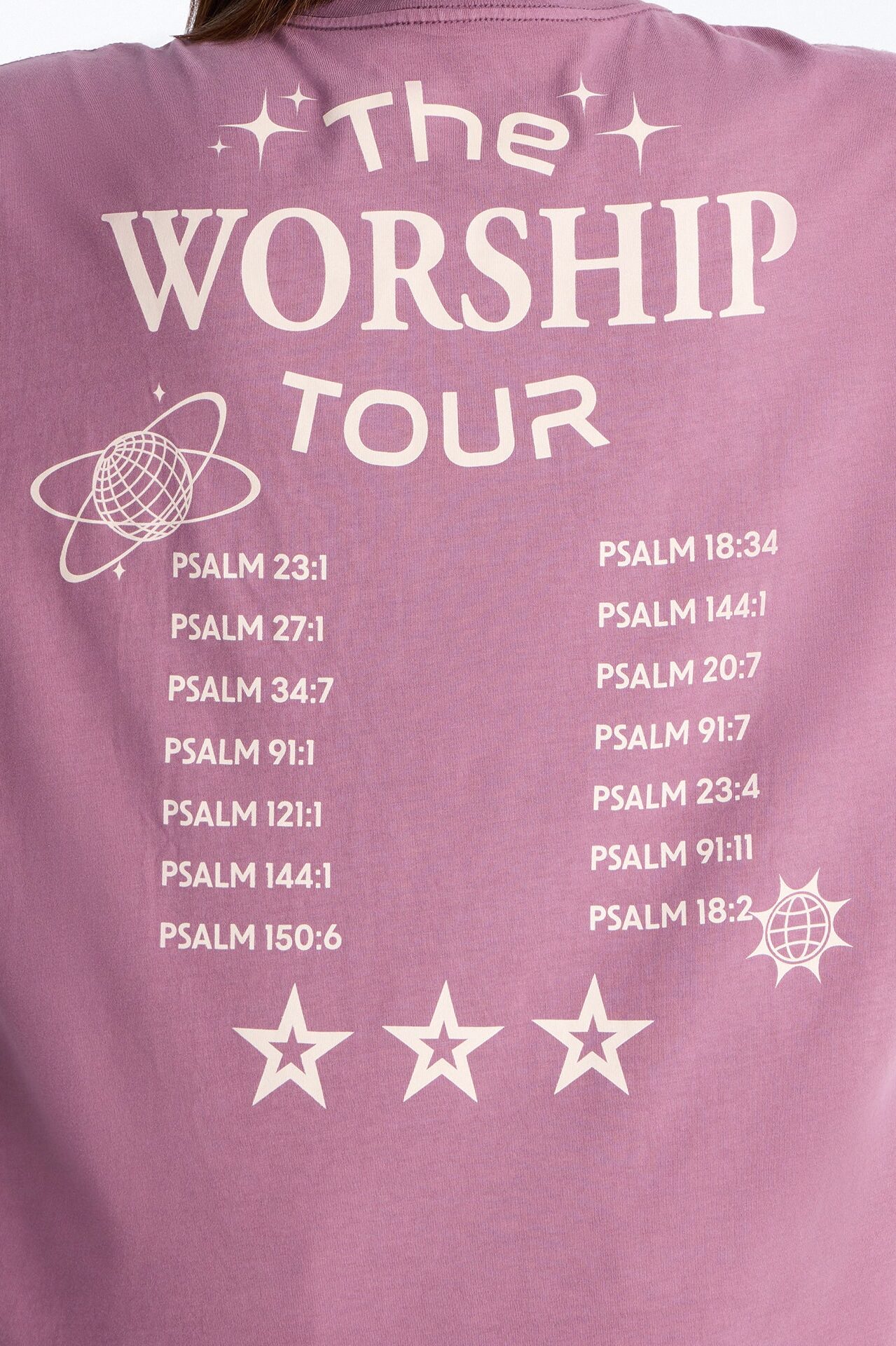 The Worship Tour Washed Tee - Purple