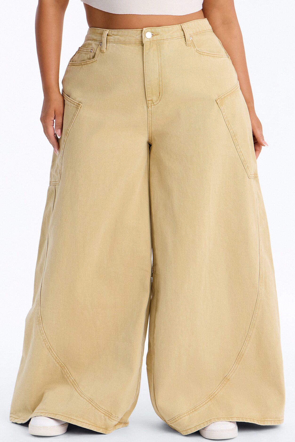 Tenants Wide Leg Barrel Pant - Mustard