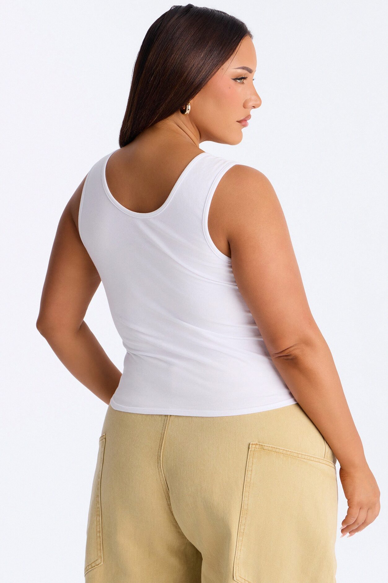 Ford Bronco Crop Tank - White