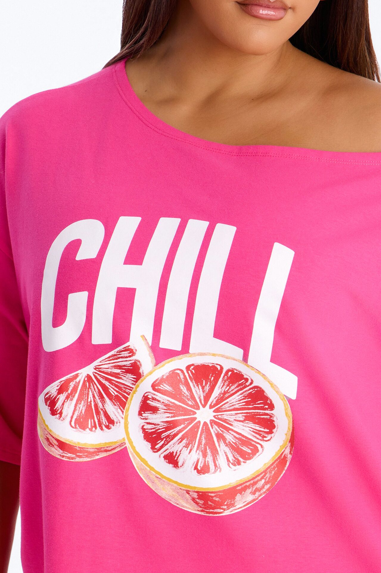 So Chill Off Shoulder Short Set - Pink