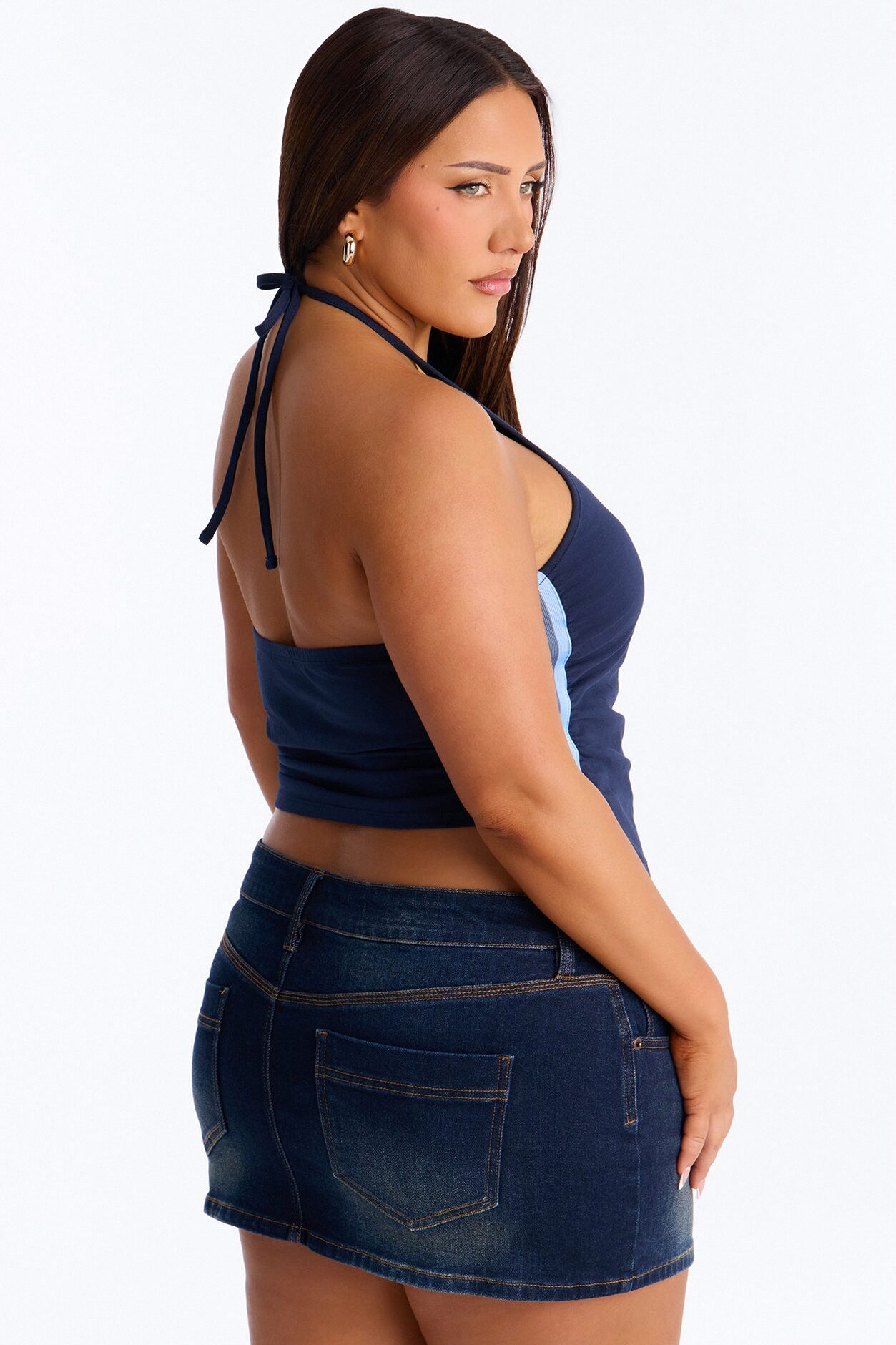 Von Dutch Americana Halter With Patch - Navy