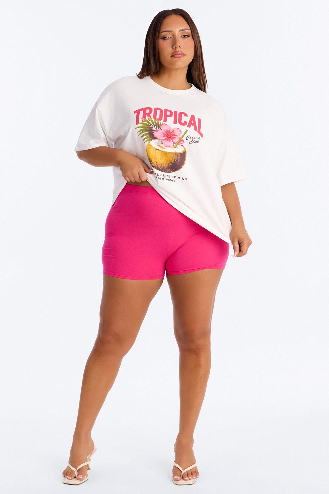 Tropical State Of Mind Short Set - Pink/combo