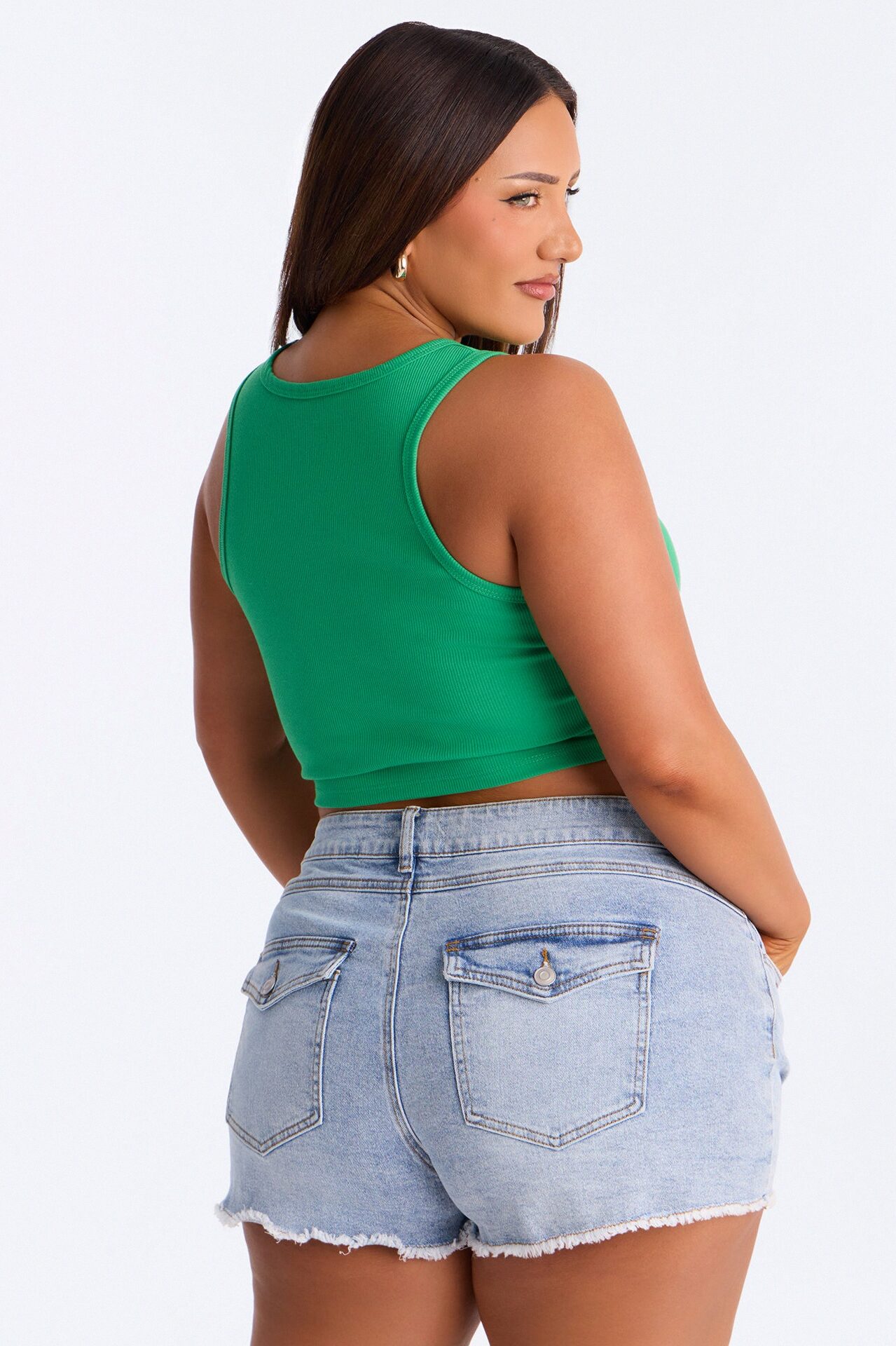 Martinis and Bikinis Ribbed Tank Top - Kelly Green