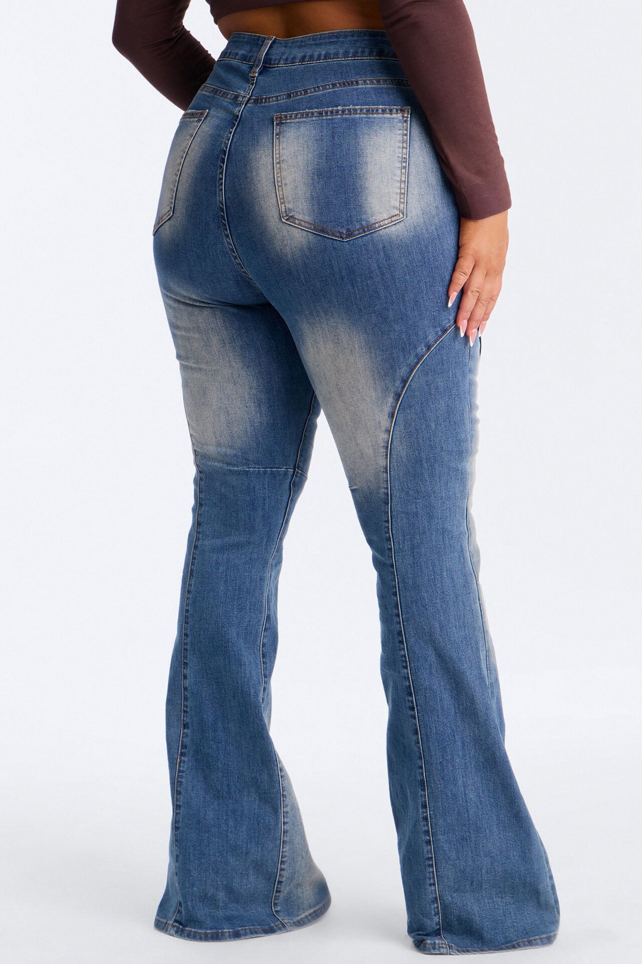 Raleigh Mid Rise Flare Jeans - Dark Wash