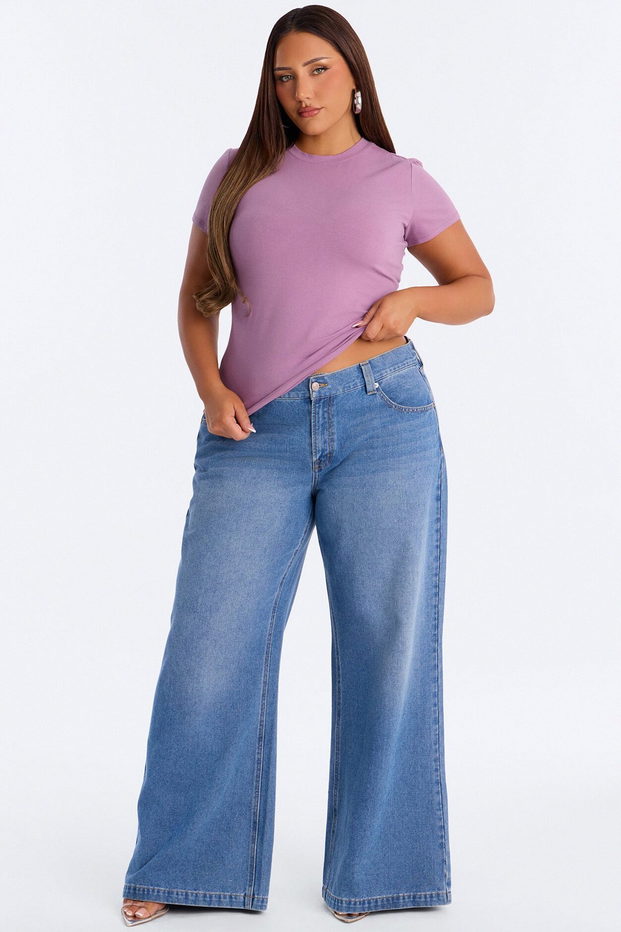 Camilla Classic Fit Crew Neck Tee - Plum