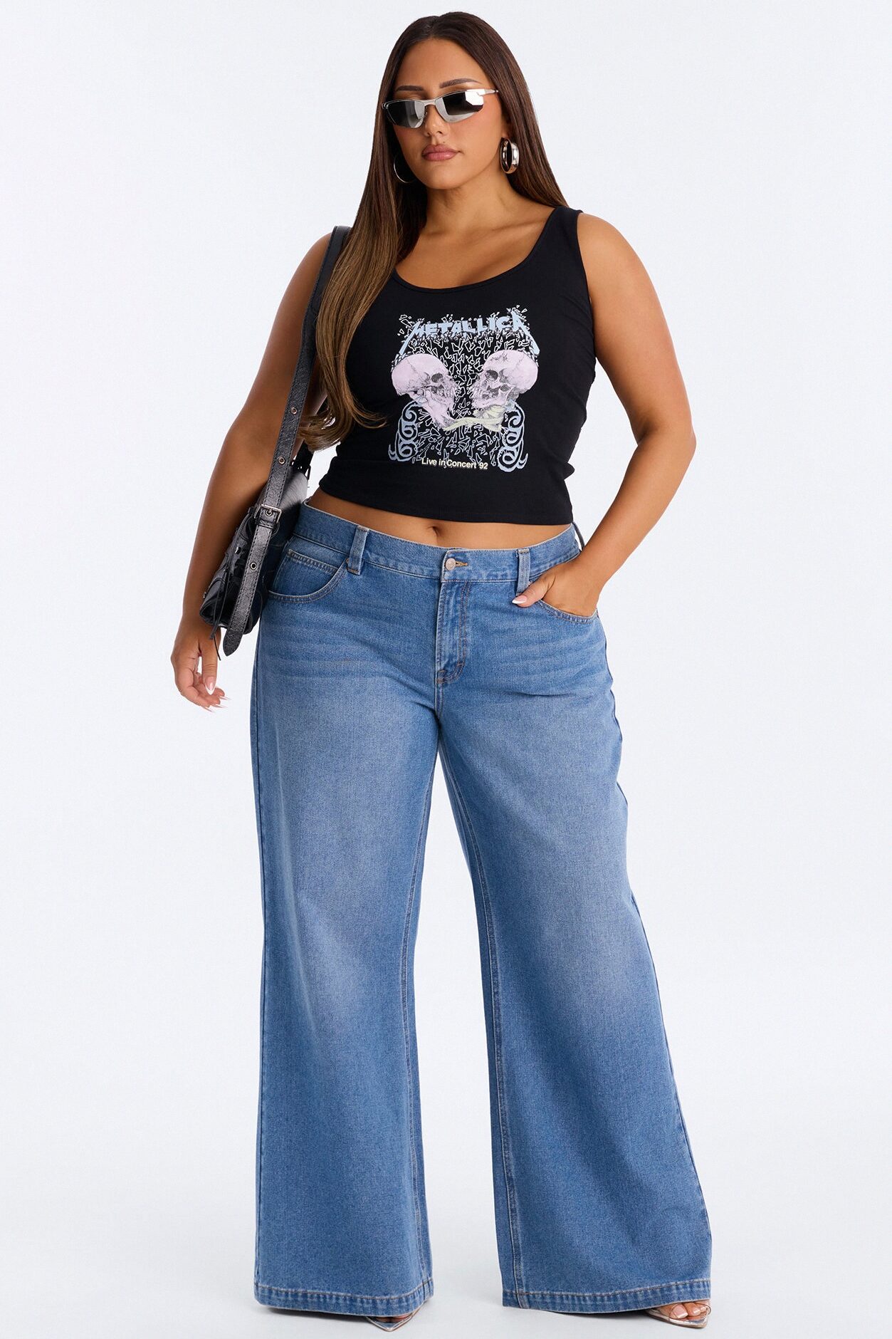 Metallica Crop Tank - Black