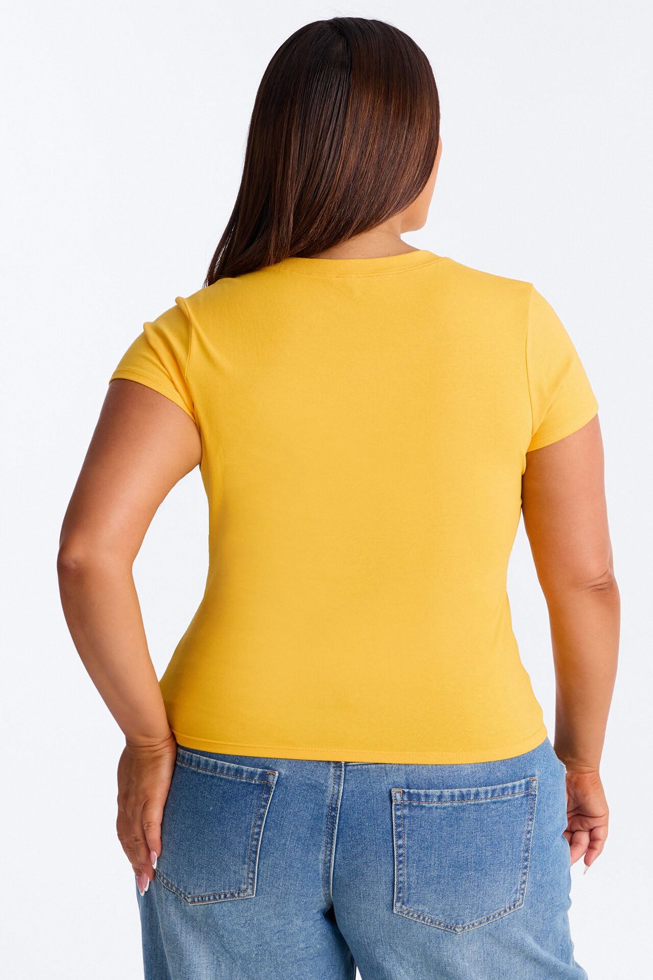 Alyssa Crew Neck Top - Orange
