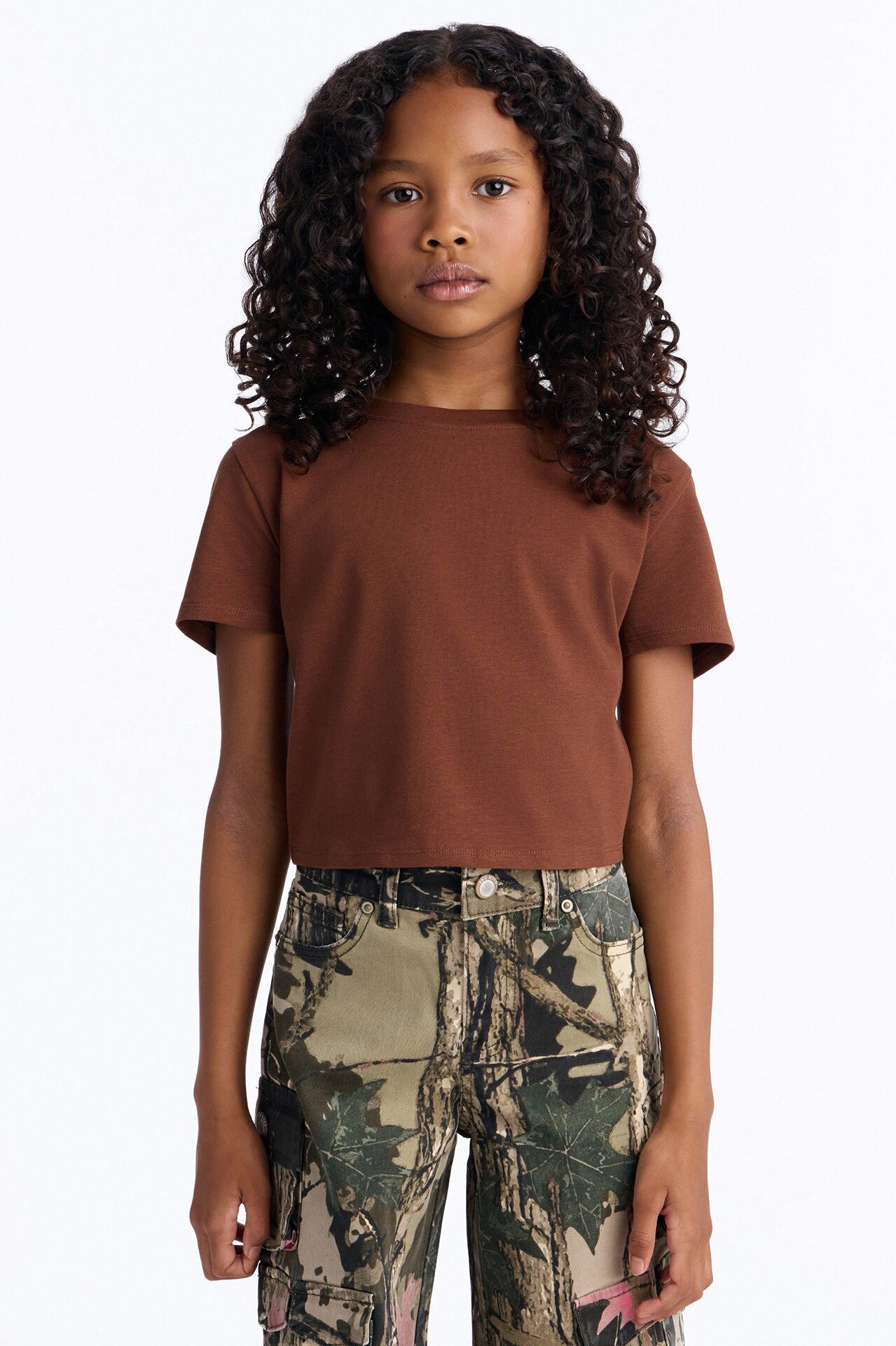 Mini Robin Crop Top - Brown