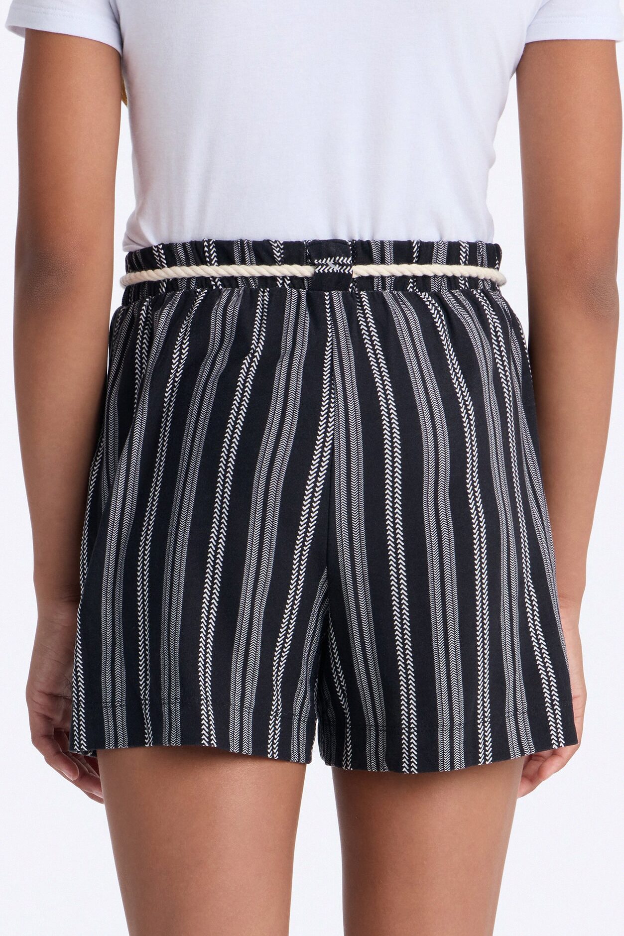 Mini Over It Printed Shorts - Black