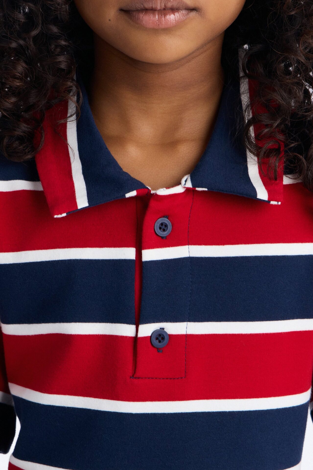 Mini Hayes Striped Bubble Mini Dress - Navy/Red