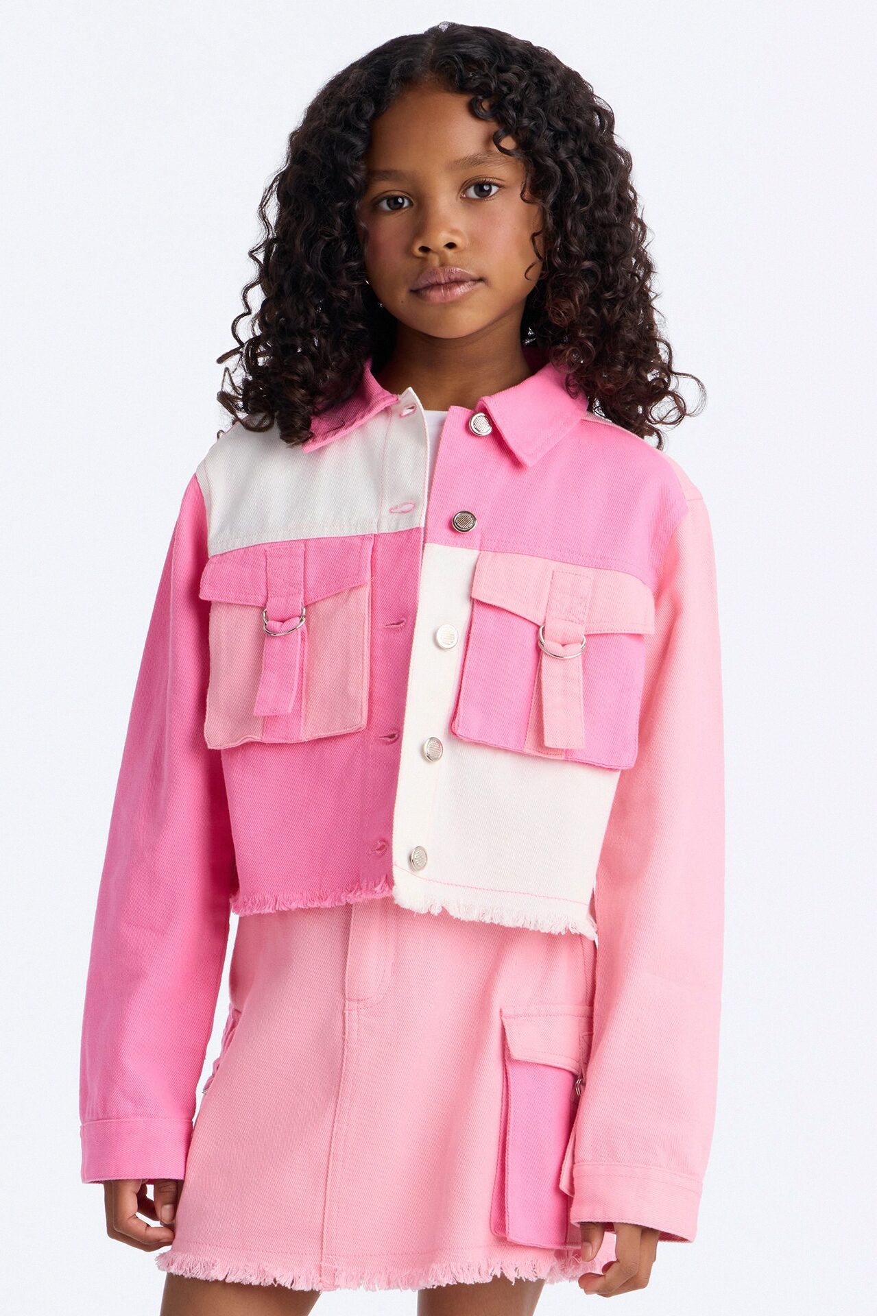 Mini You Better Flaunt It Denim Jacket - Pink