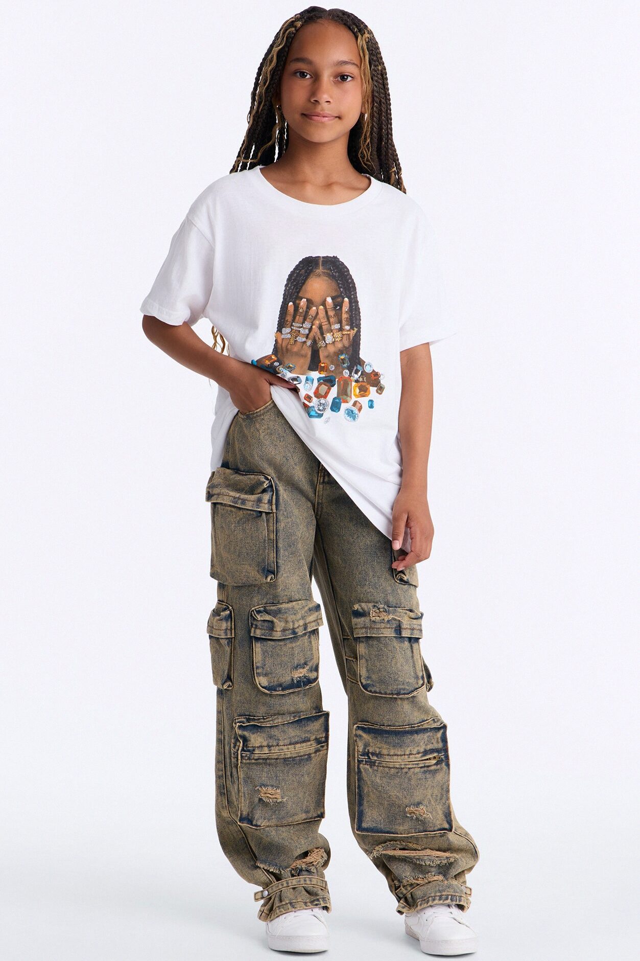 Mini Always Shining Short Sleeve Tee - White