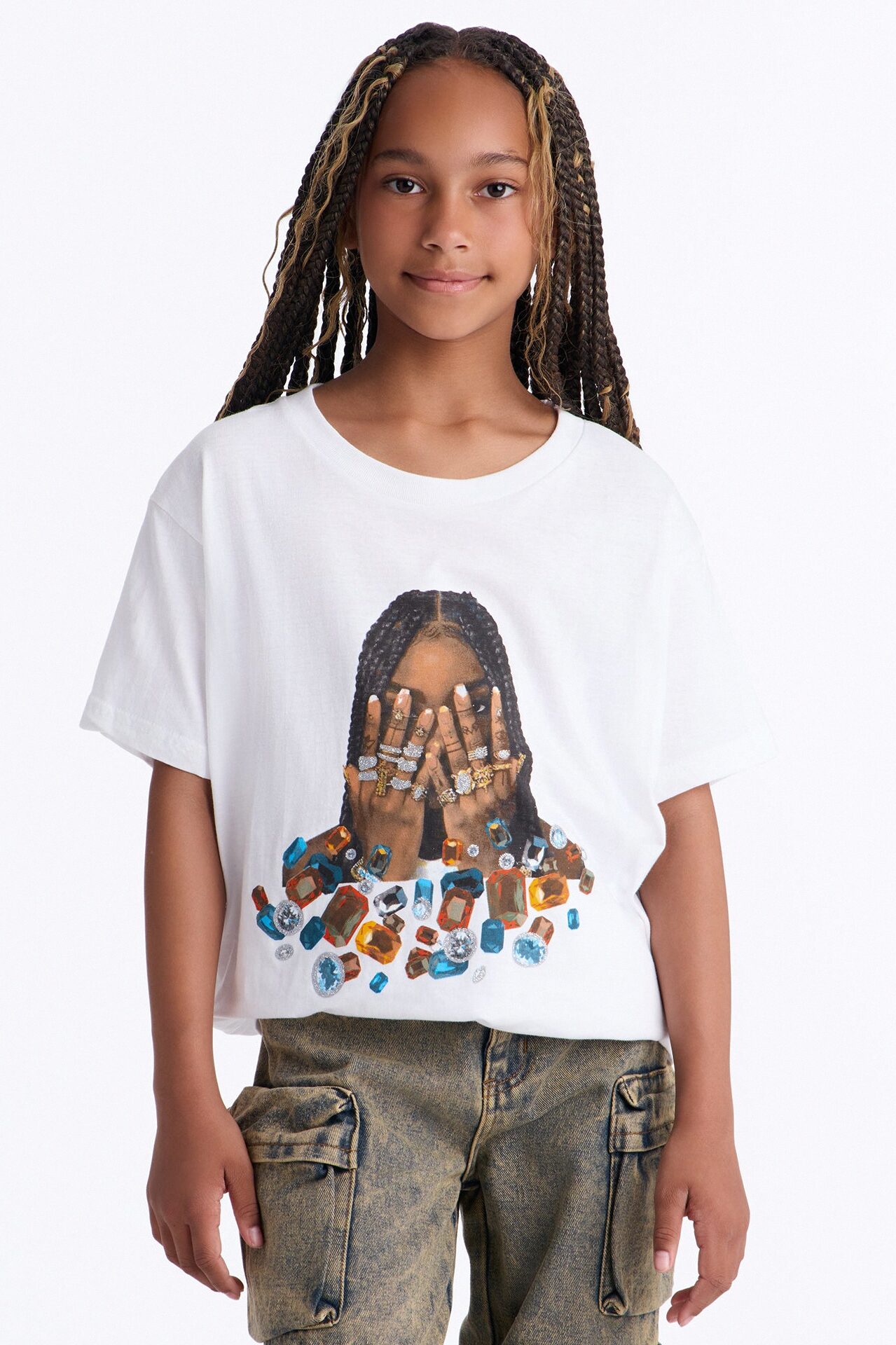 Mini Always Shining Short Sleeve Tee - White