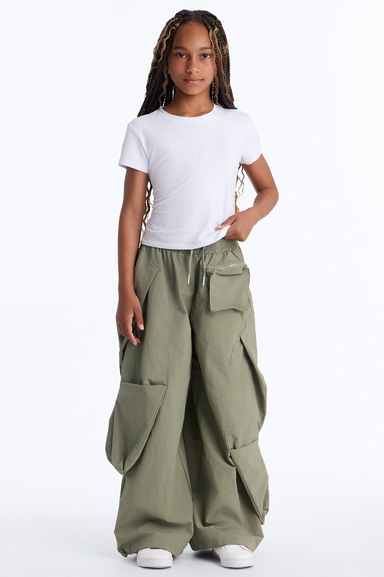 Mini Mind Your Own Business Parachute Jogger - Sage
