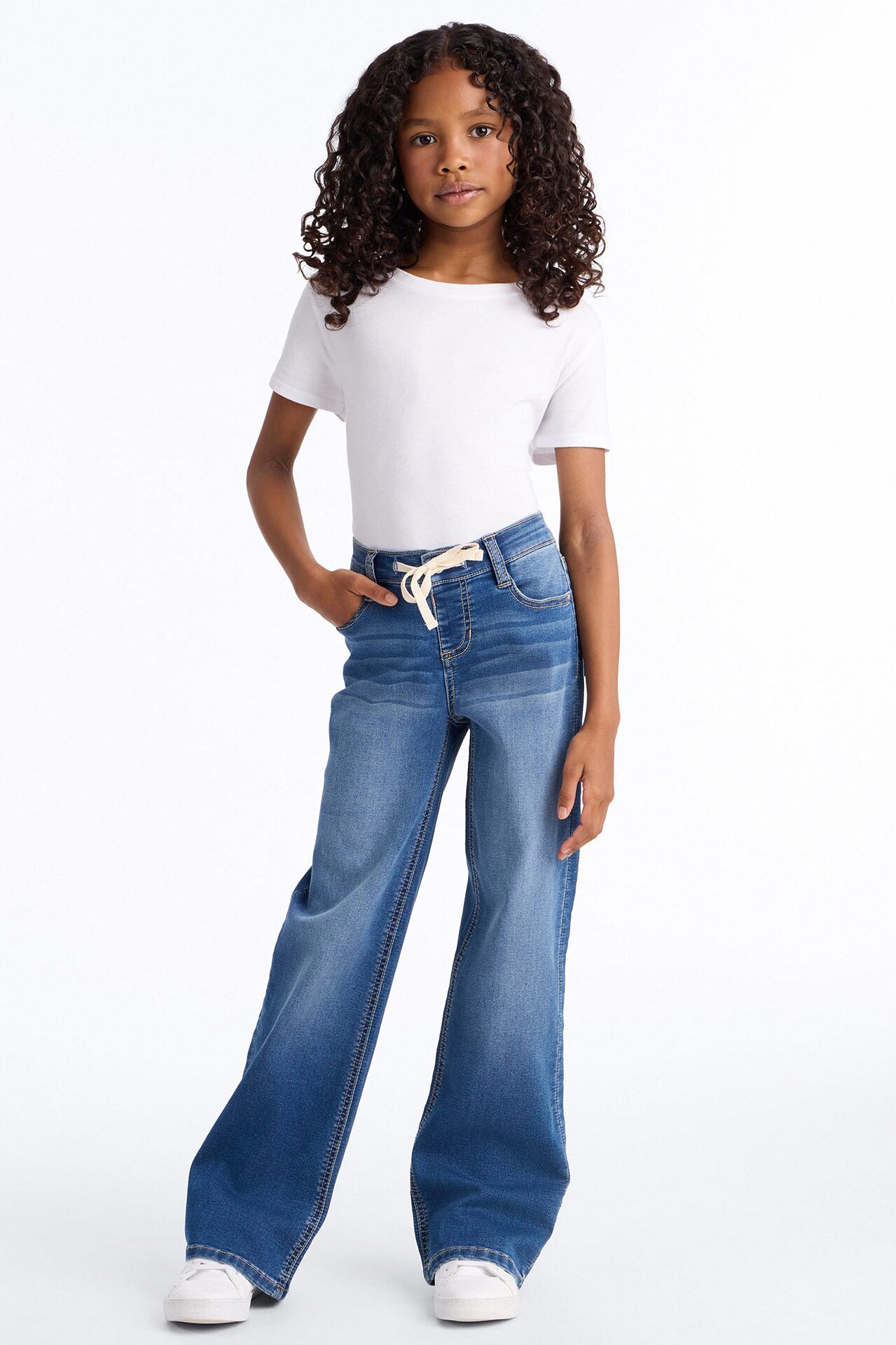 Mini Look On The Bright Side Wide Leg Jeans - Medium Wash
