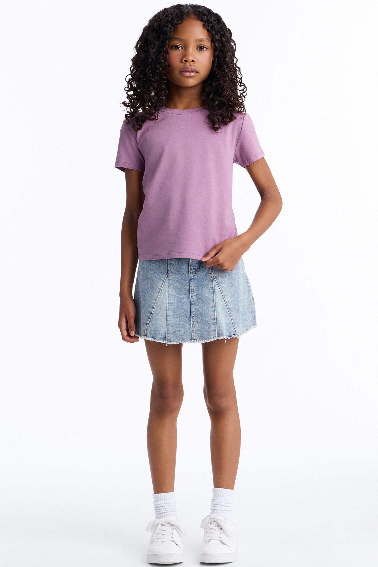 Mini Camilla Classic Fit Crew Neck Tee - Plum