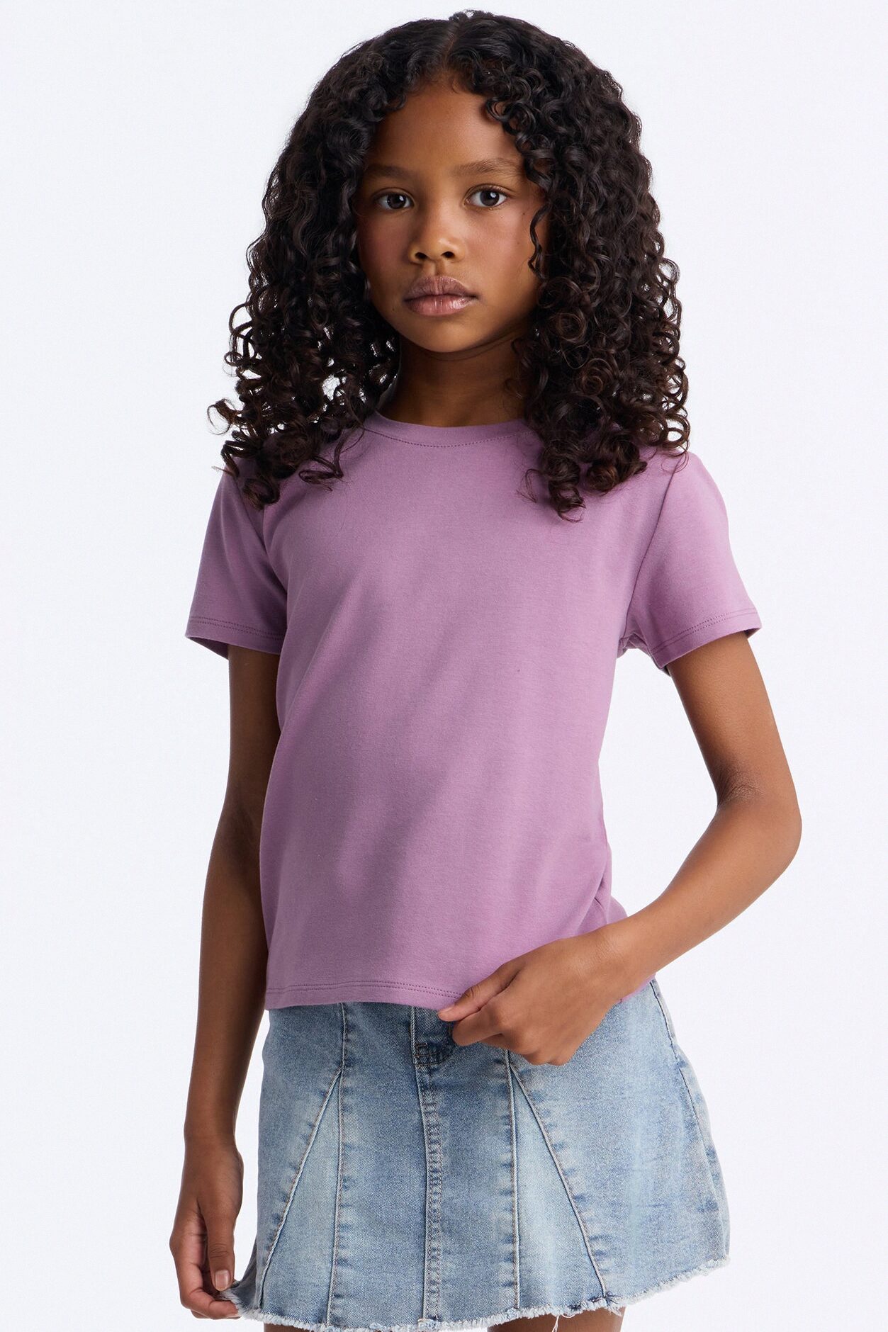 Mini Camilla Classic Fit Crew Neck Tee - Plum