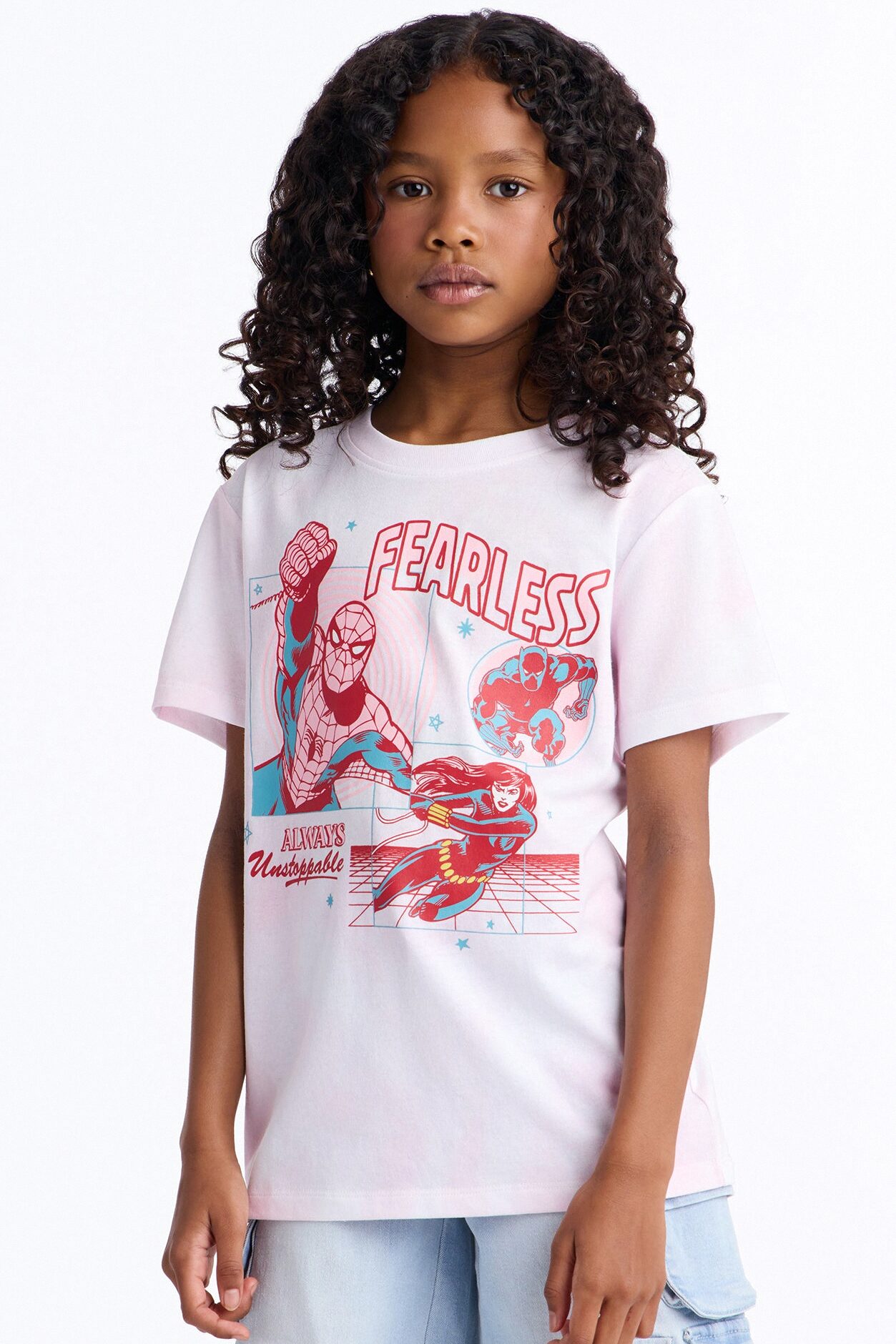 Mini Spiderman Fearless Short Sleeve Tee - Pink