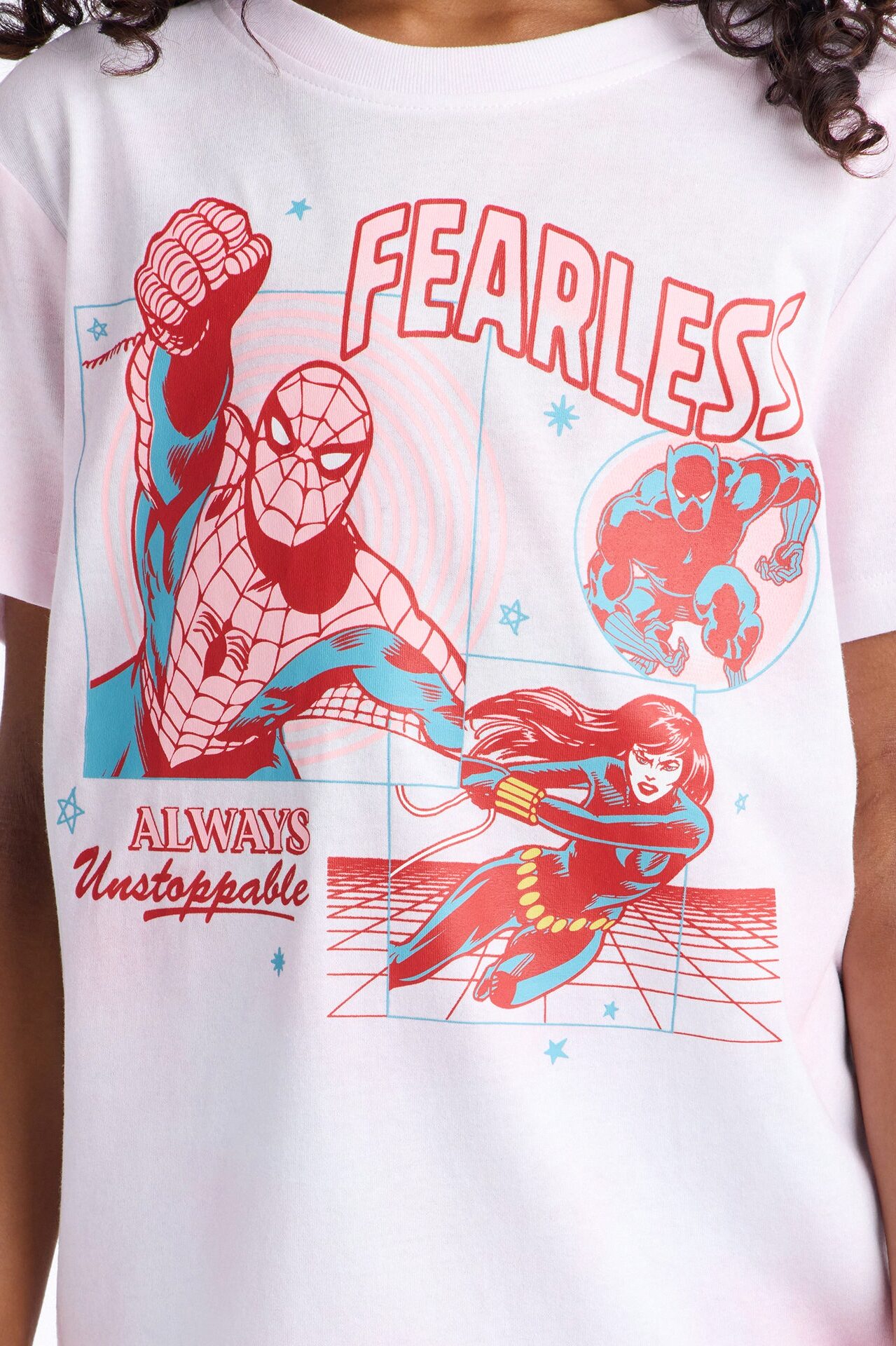 Mini Spiderman Fearless Short Sleeve Tee - Pink