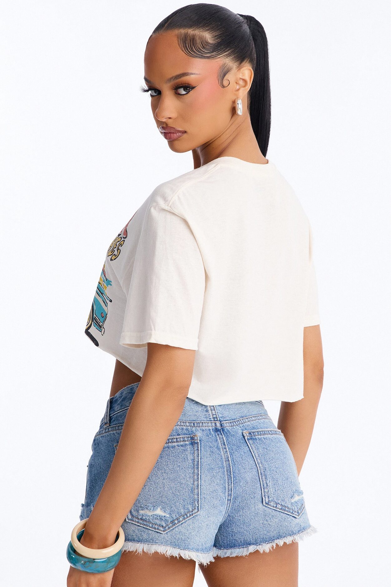 Summer Vibes Forever Cropped Tee - Off White