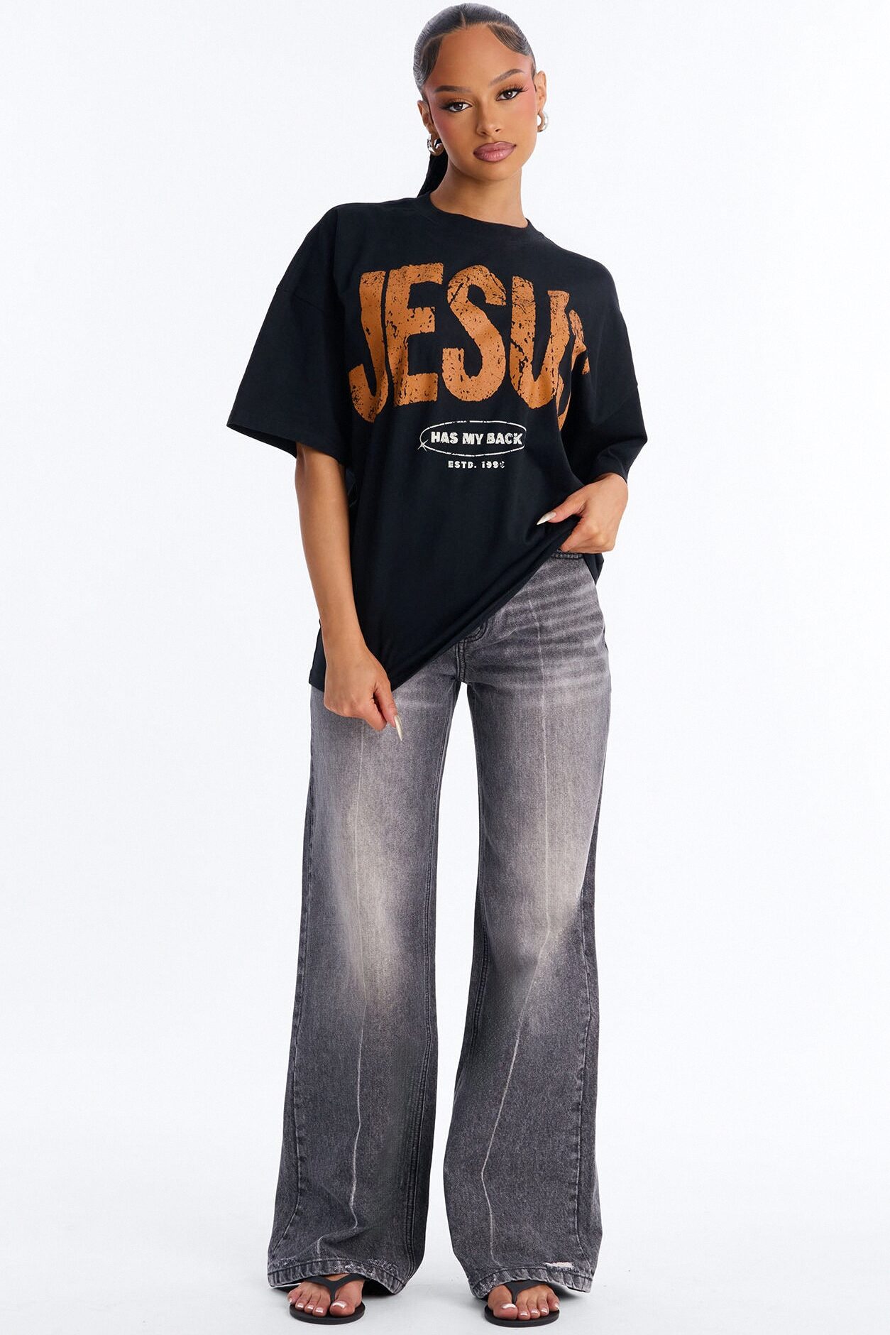 Jesus Has My Back T-Shirt - Black
