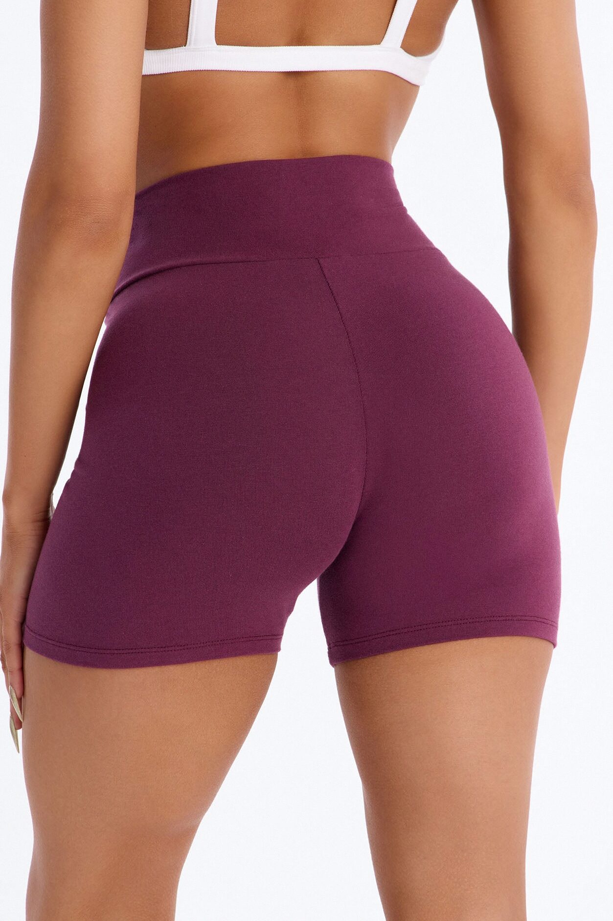 Hailey Biker Shorts - Plum